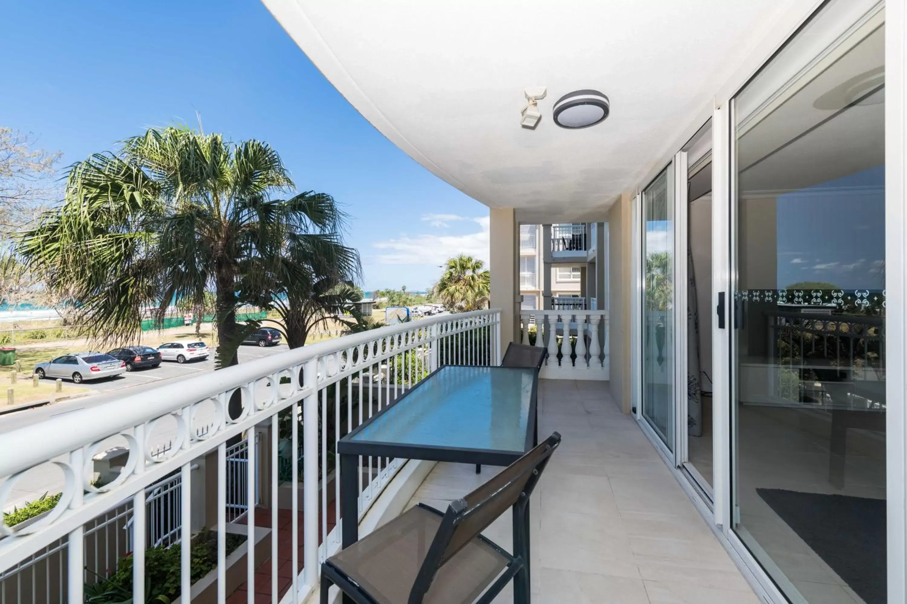 Beach, Balcony/Terrace in La Grande Apartments