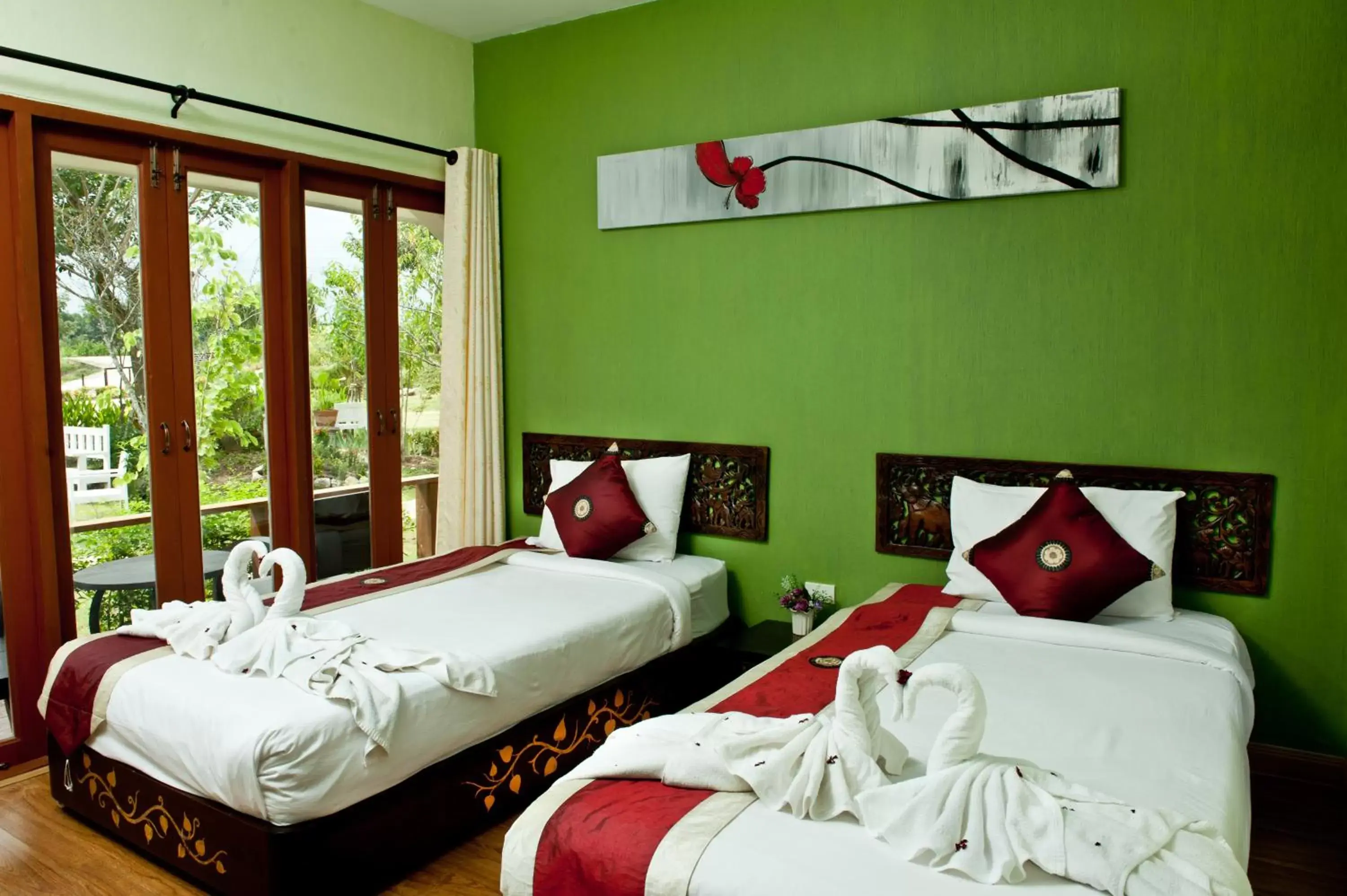 Bed in Pai Vieng Fah Resort