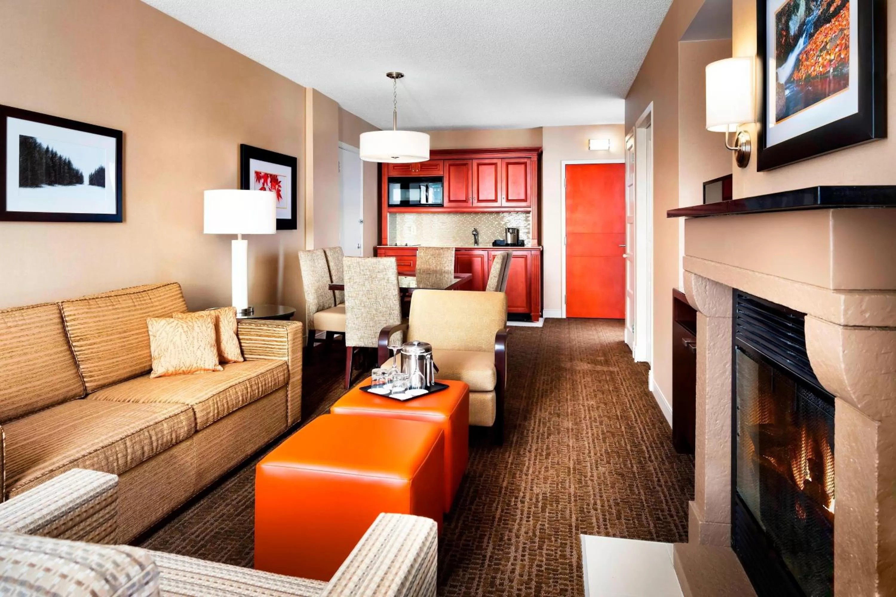 Living room in Le Westin Tremblant