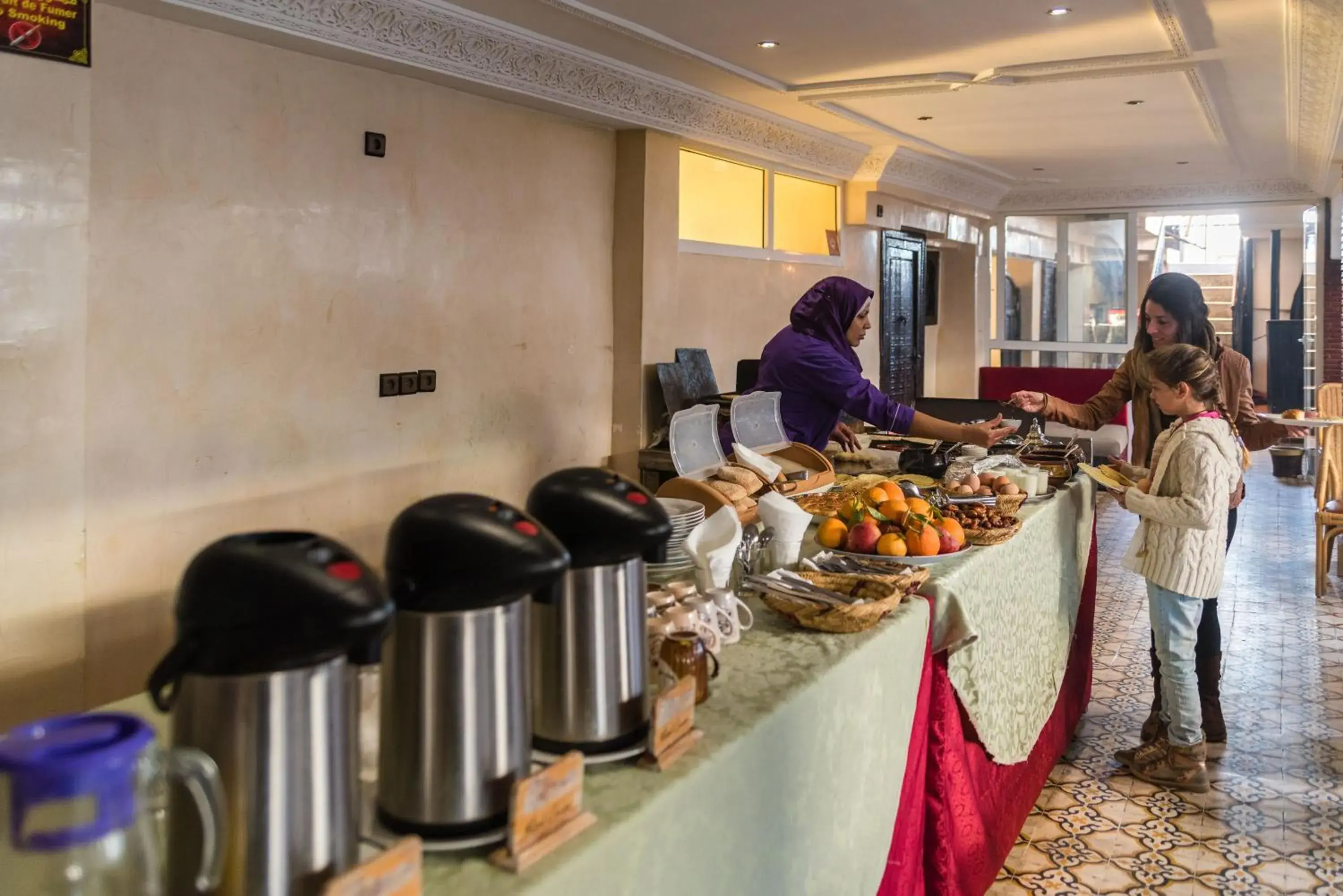 Buffet breakfast in Riad Omar