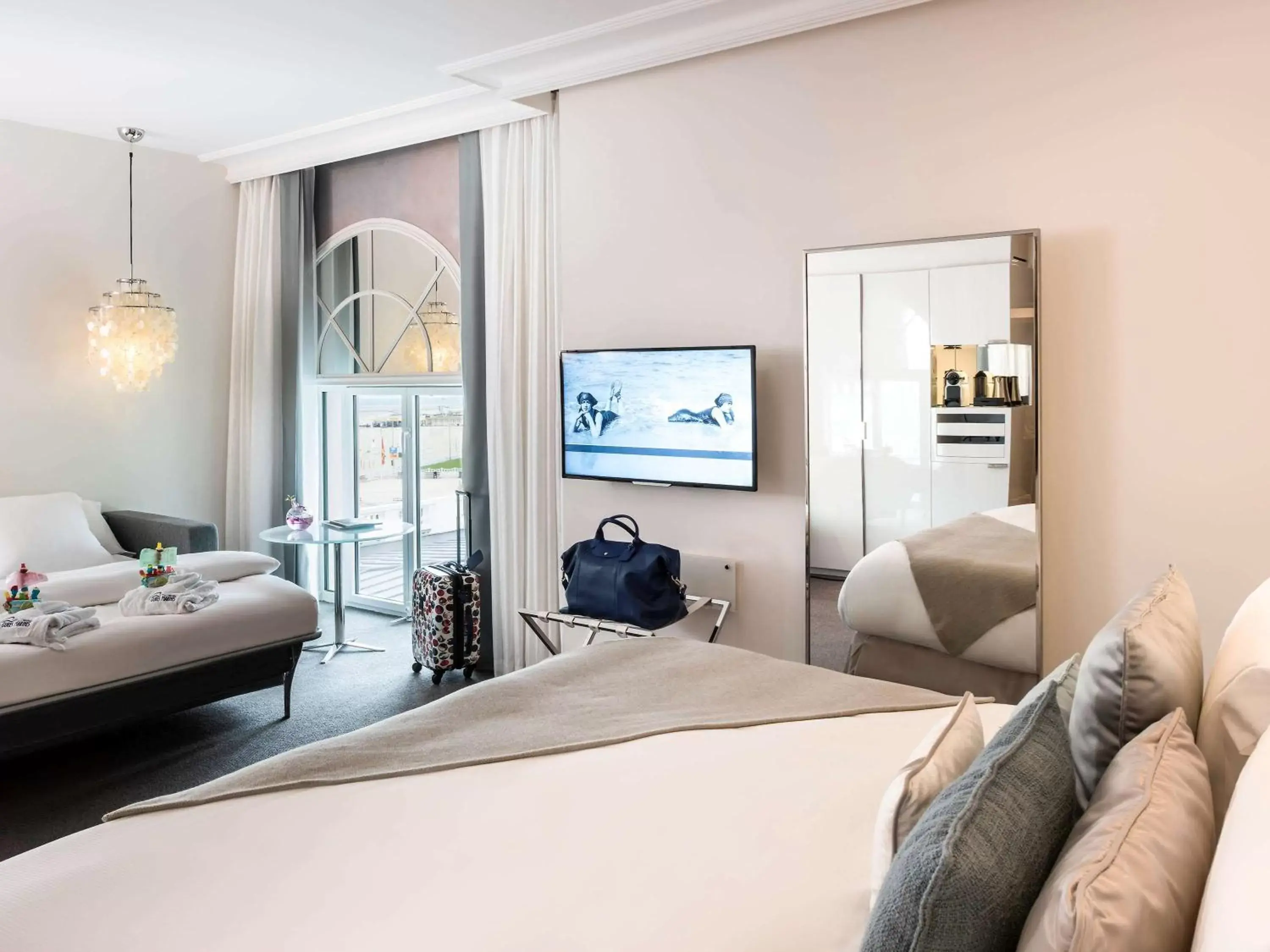 Deluxe Family Queen or Twin Room with Sofa Bed in Cures Marines Hotel & Spa Trouville - MGallery Collection