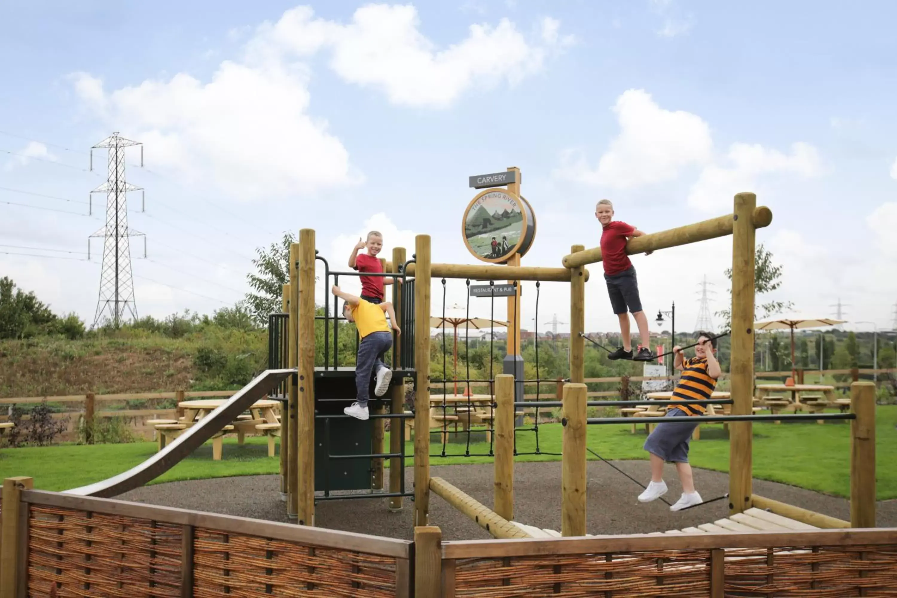 Children play ground, Children's Play Area in Spring River Ebbsfleet by Marston's Inns