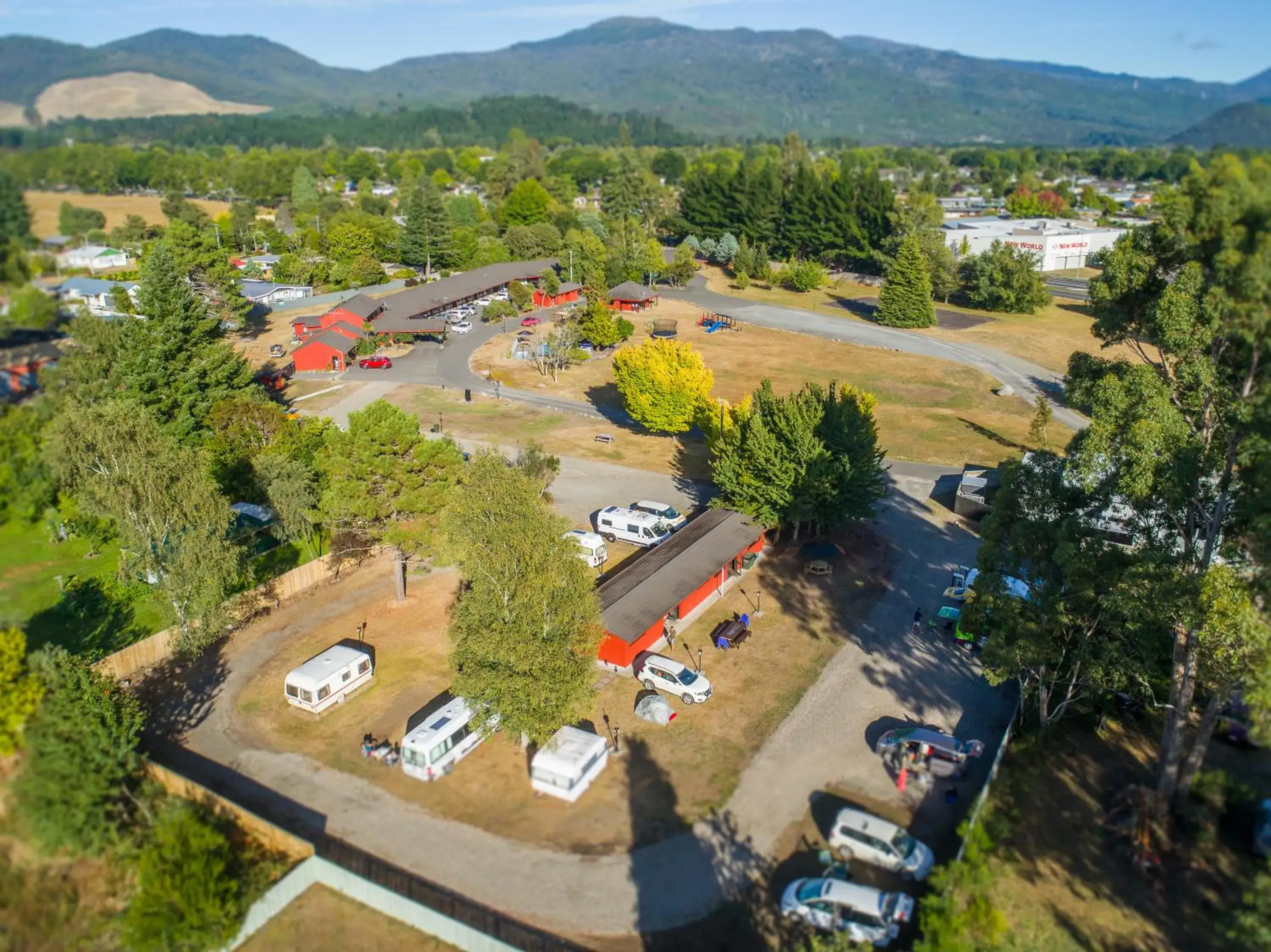 Bird's eye view, Bird's-eye View in Parklands Motorlodge & Holiday Park