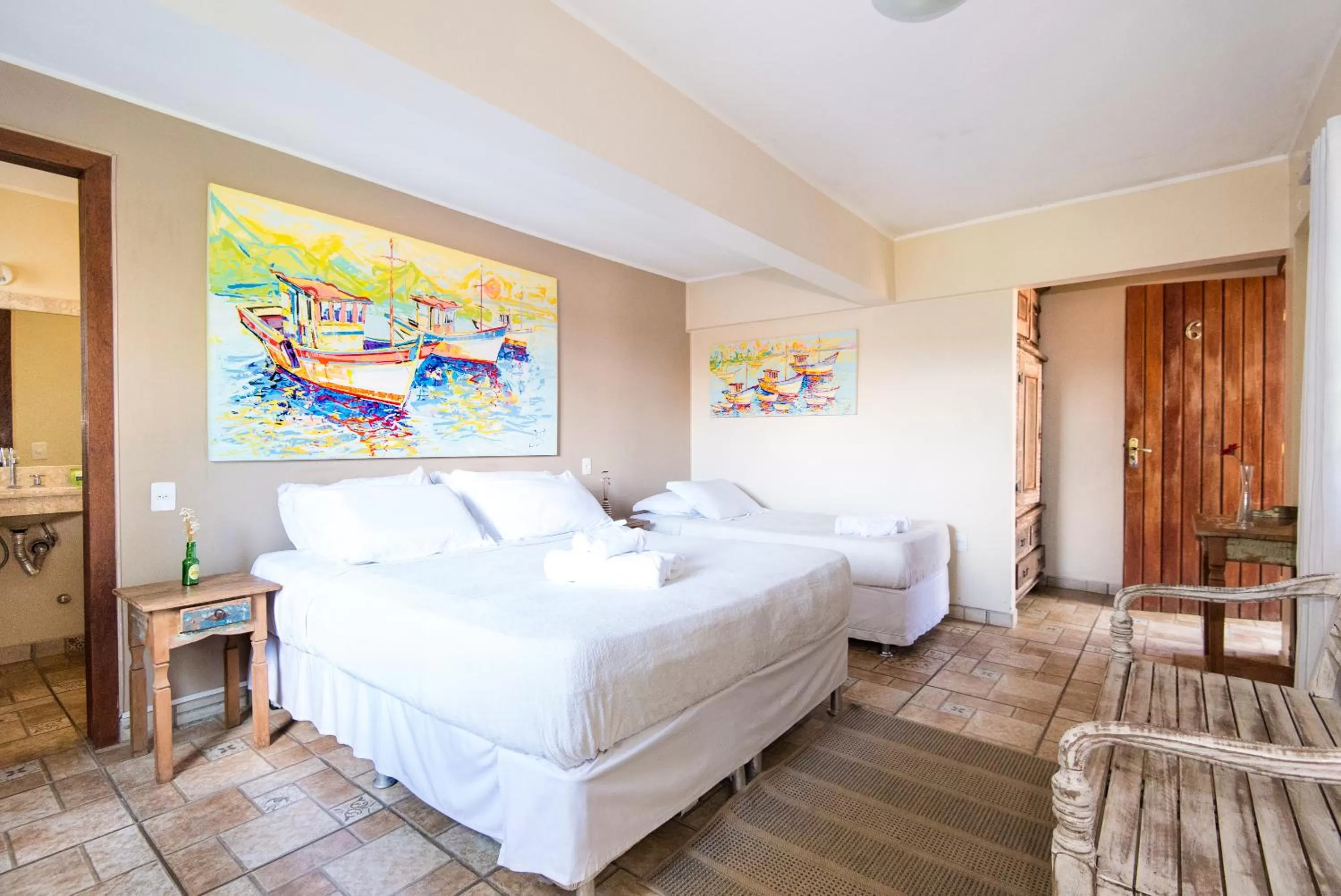 Bed in Pousada La Dolce Vita