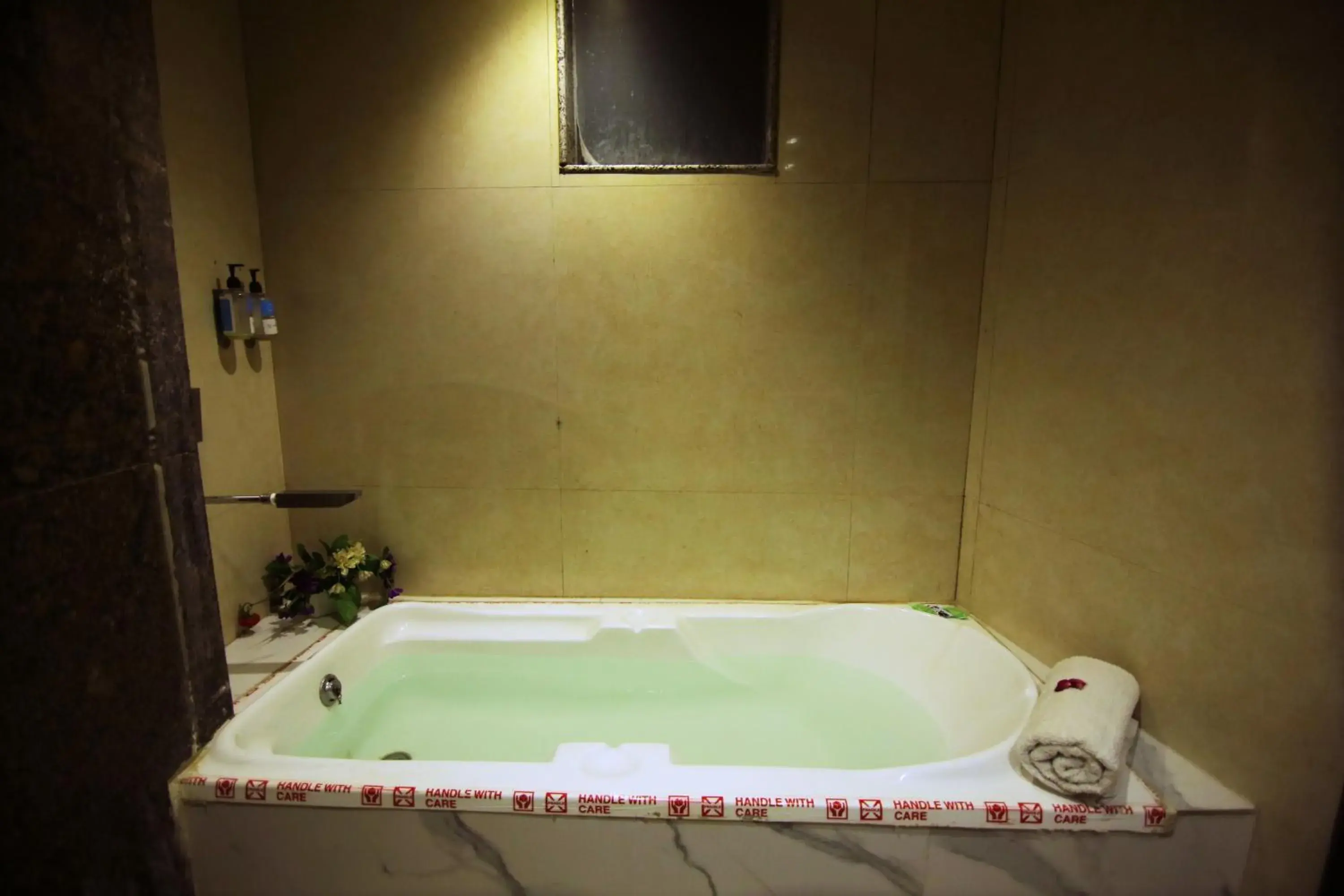 Bath, Bathroom in Hotel Uppal International - New Delhi Railway Station - Paharganj