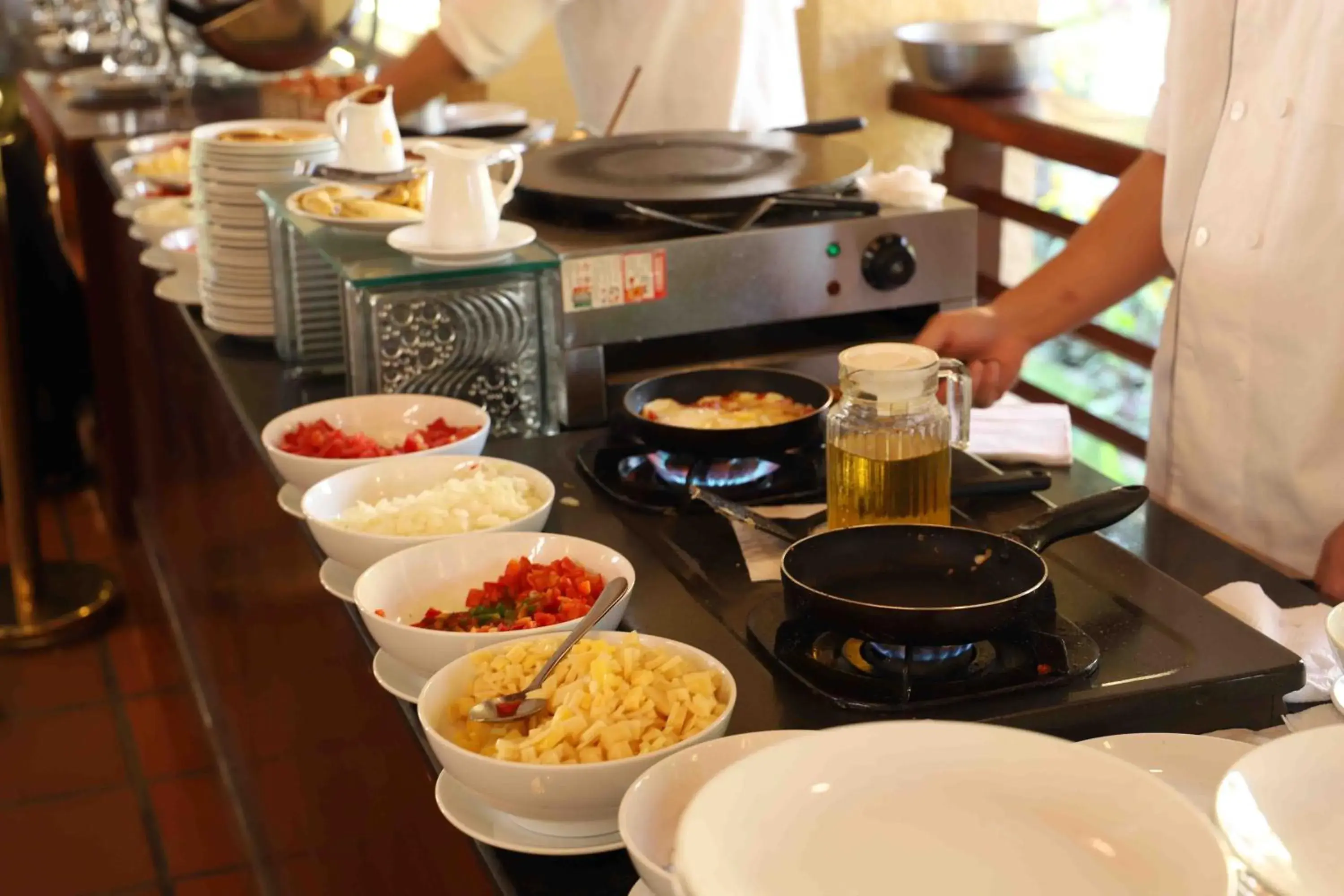 Buffet breakfast in Sunny Beach Resort & Spa