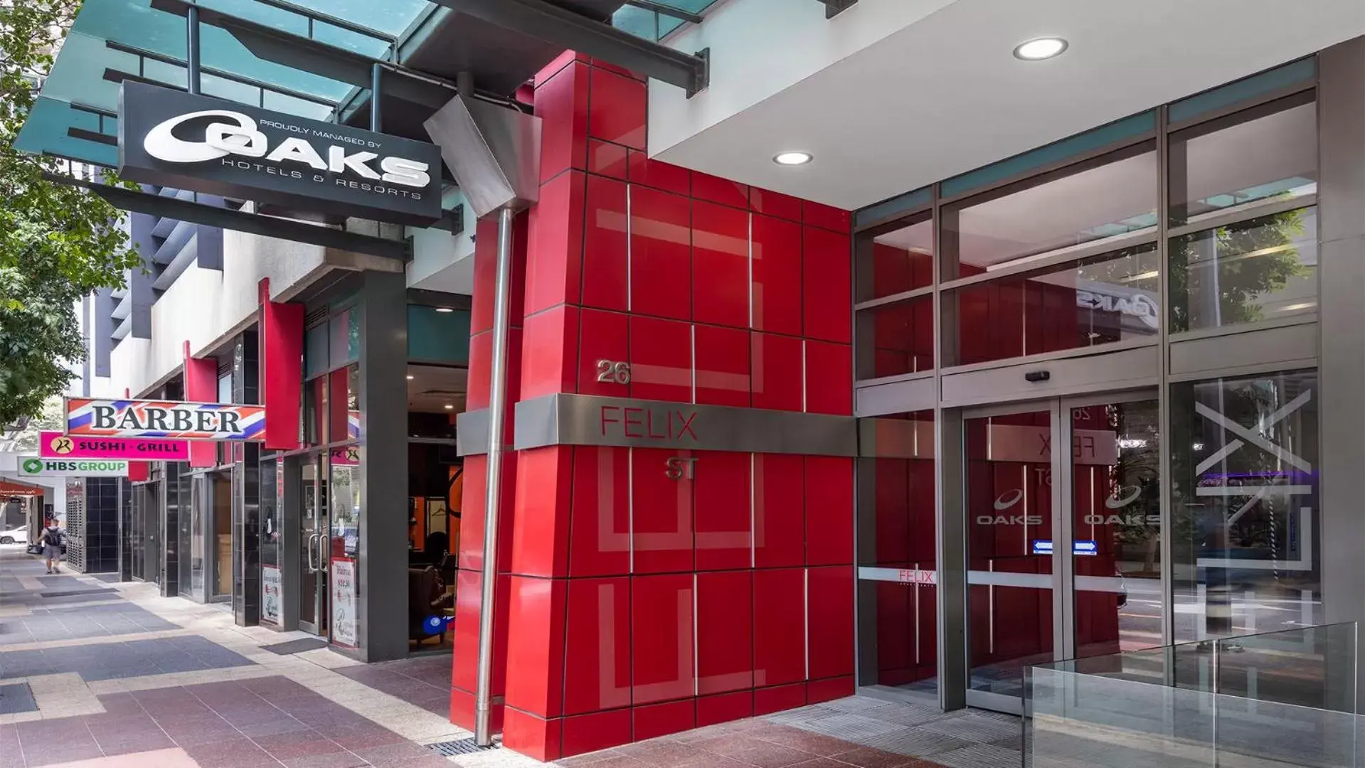 Facade/entrance in Oaks Brisbane on Felix Suites