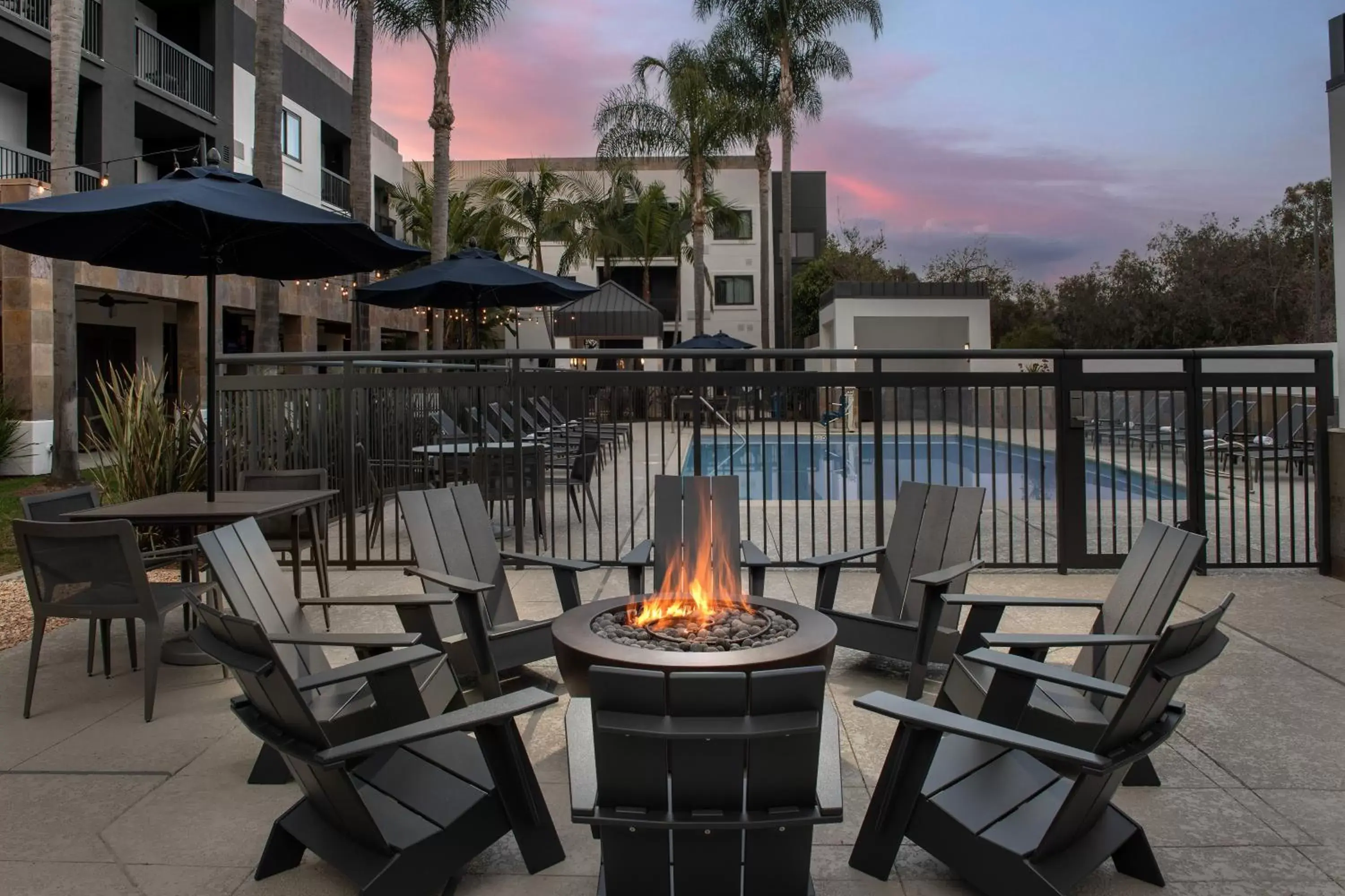 Patio, Swimming Pool in Courtyard by Marriott San Diego Carlsbad