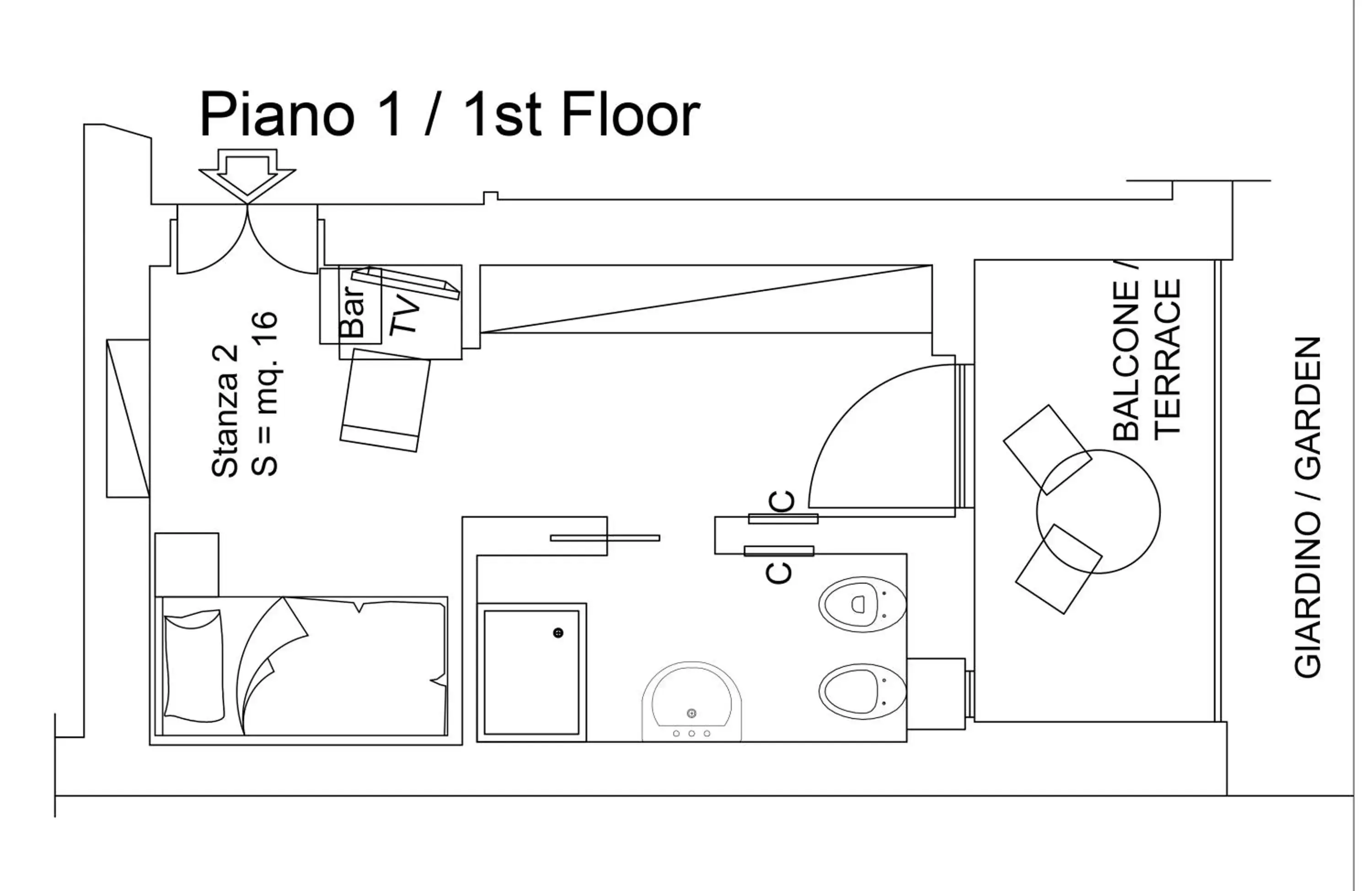 Single Room in Casa Calicantus