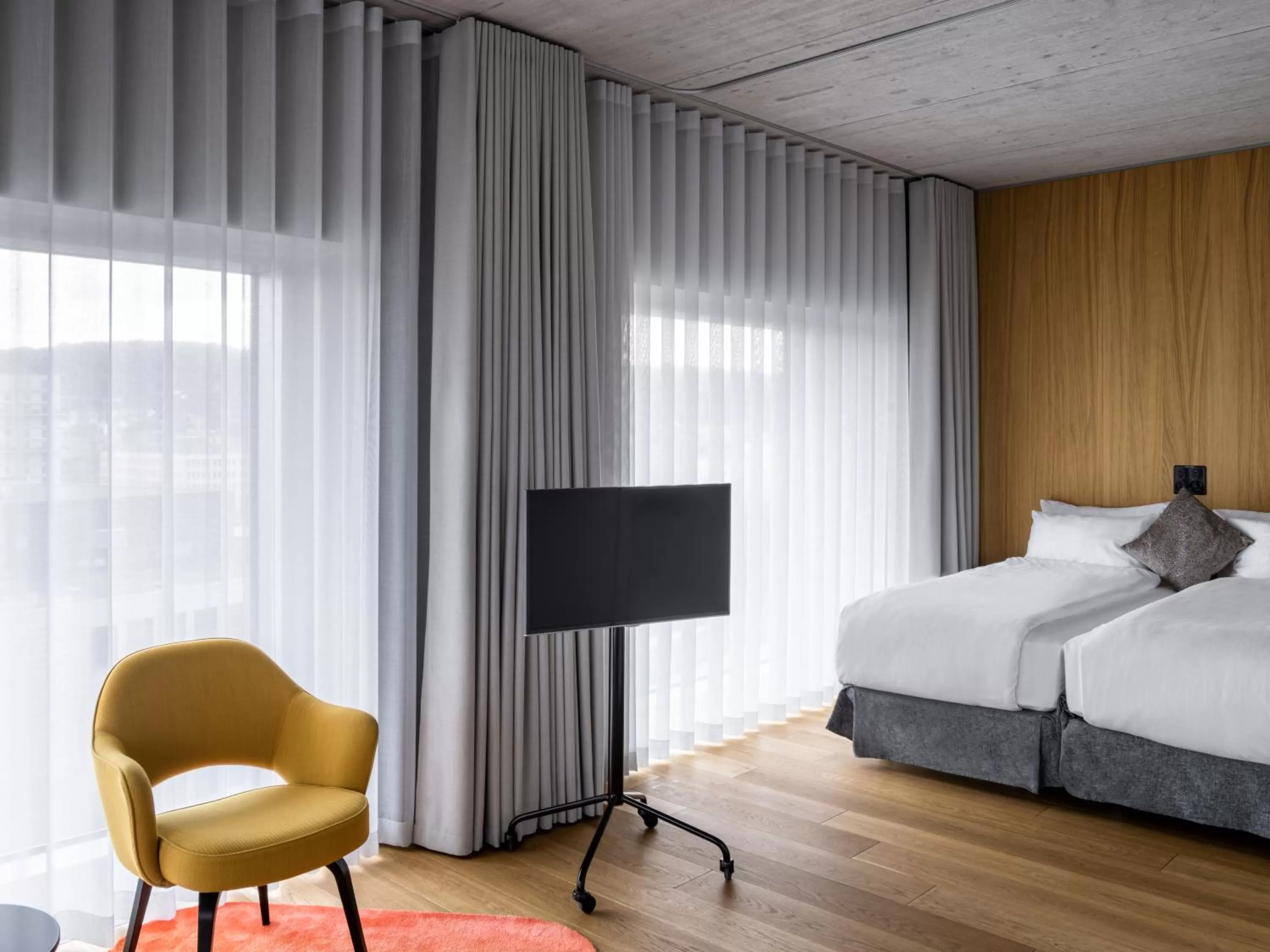 TV and multimedia, Bed in Placid Hotel Design & Lifestyle Zurich