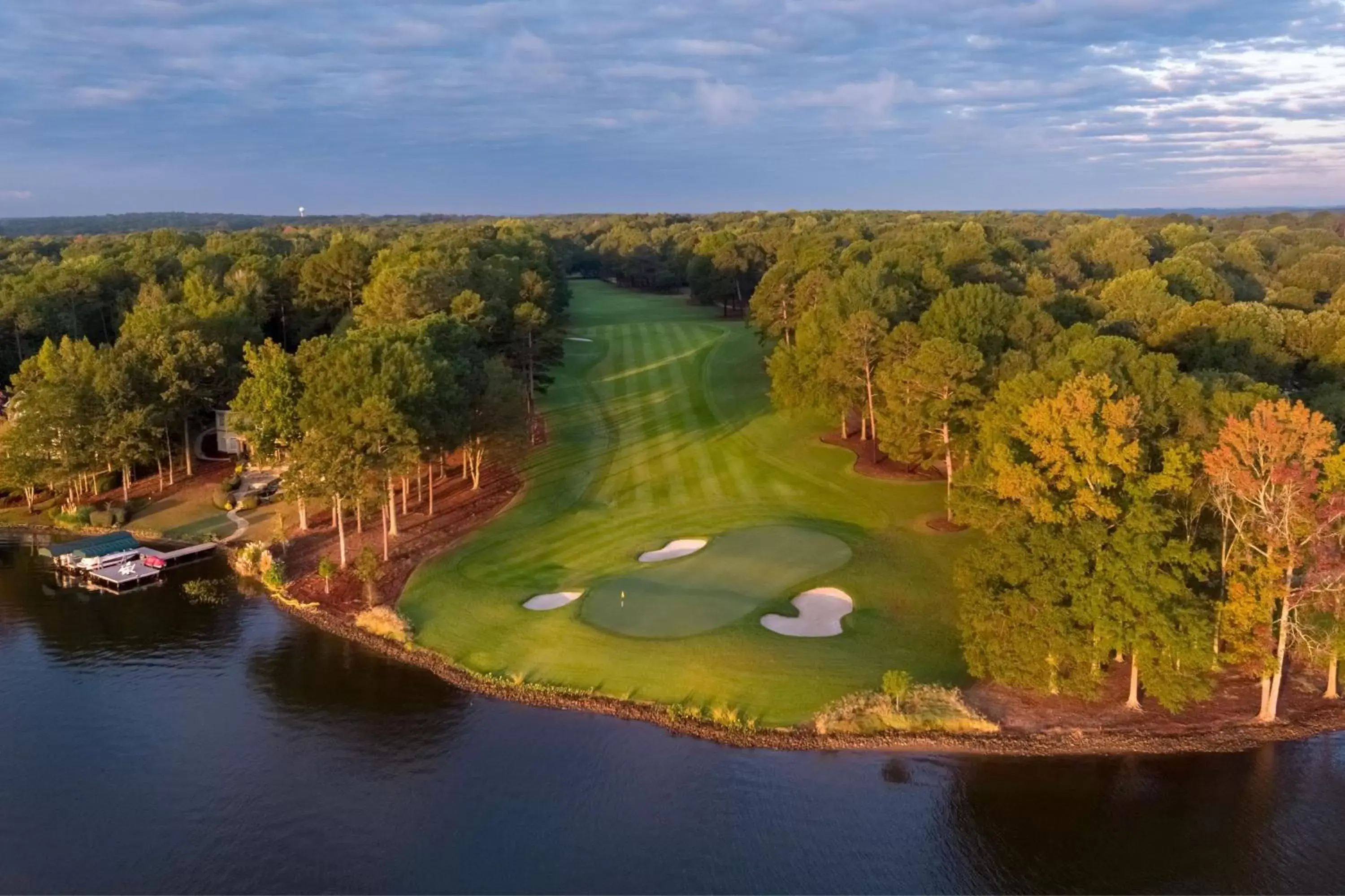 Golfcourse, Bird's-eye View in The Ritz-Carlton Reynolds, Lake Oconee