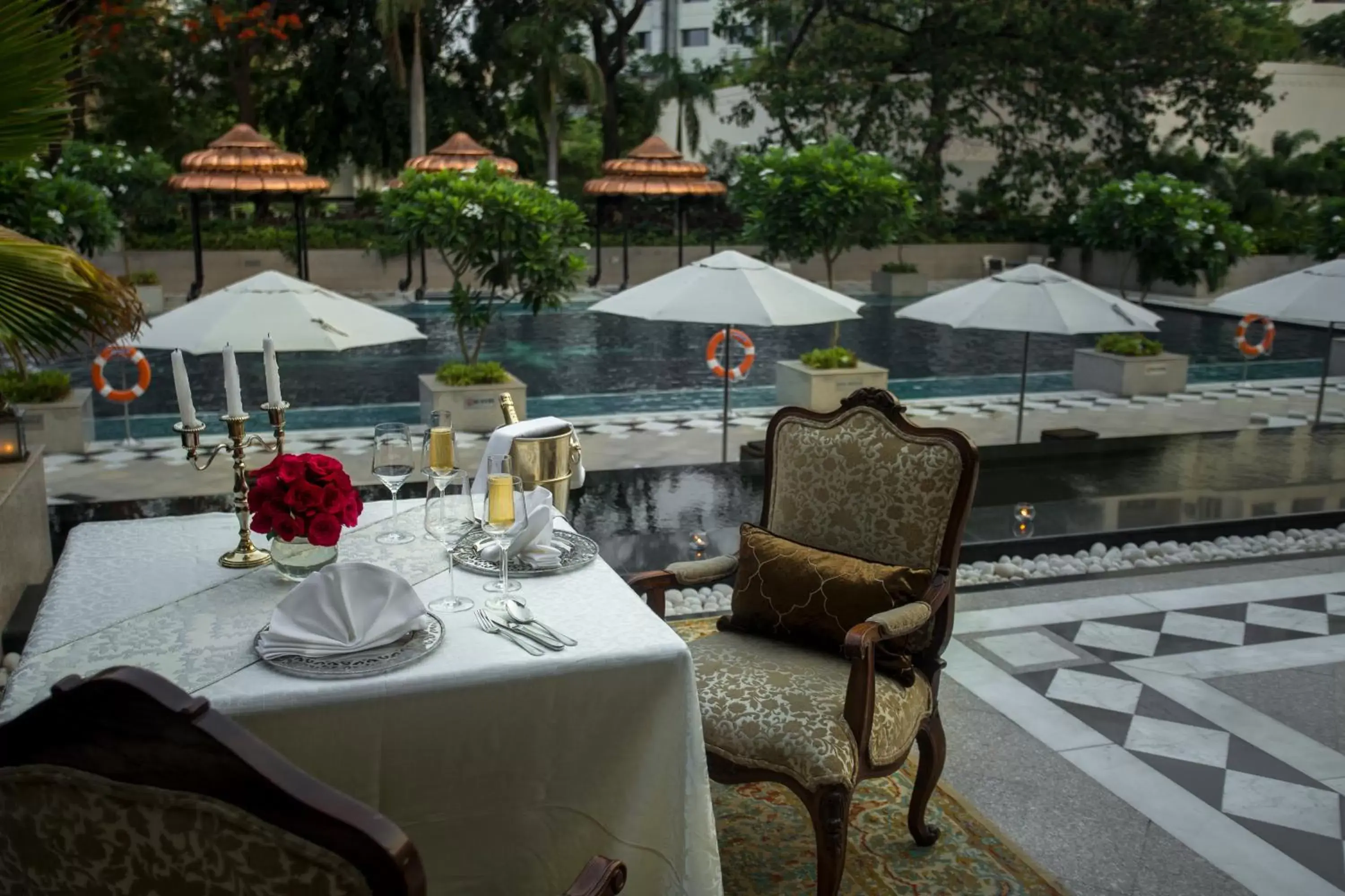 Swimming pool, Restaurant/Places to Eat in Taj Krishna