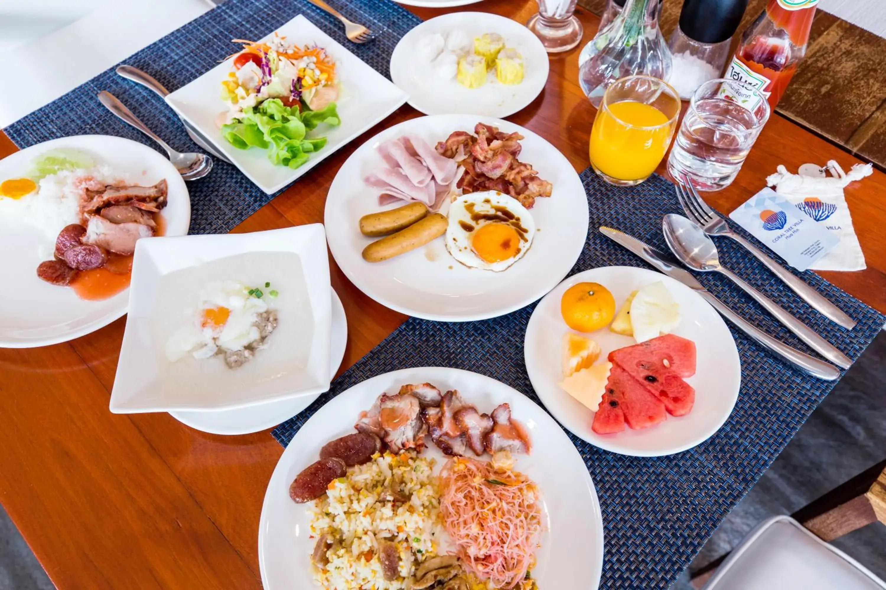 Buffet breakfast in Coral Tree Villa Huahin