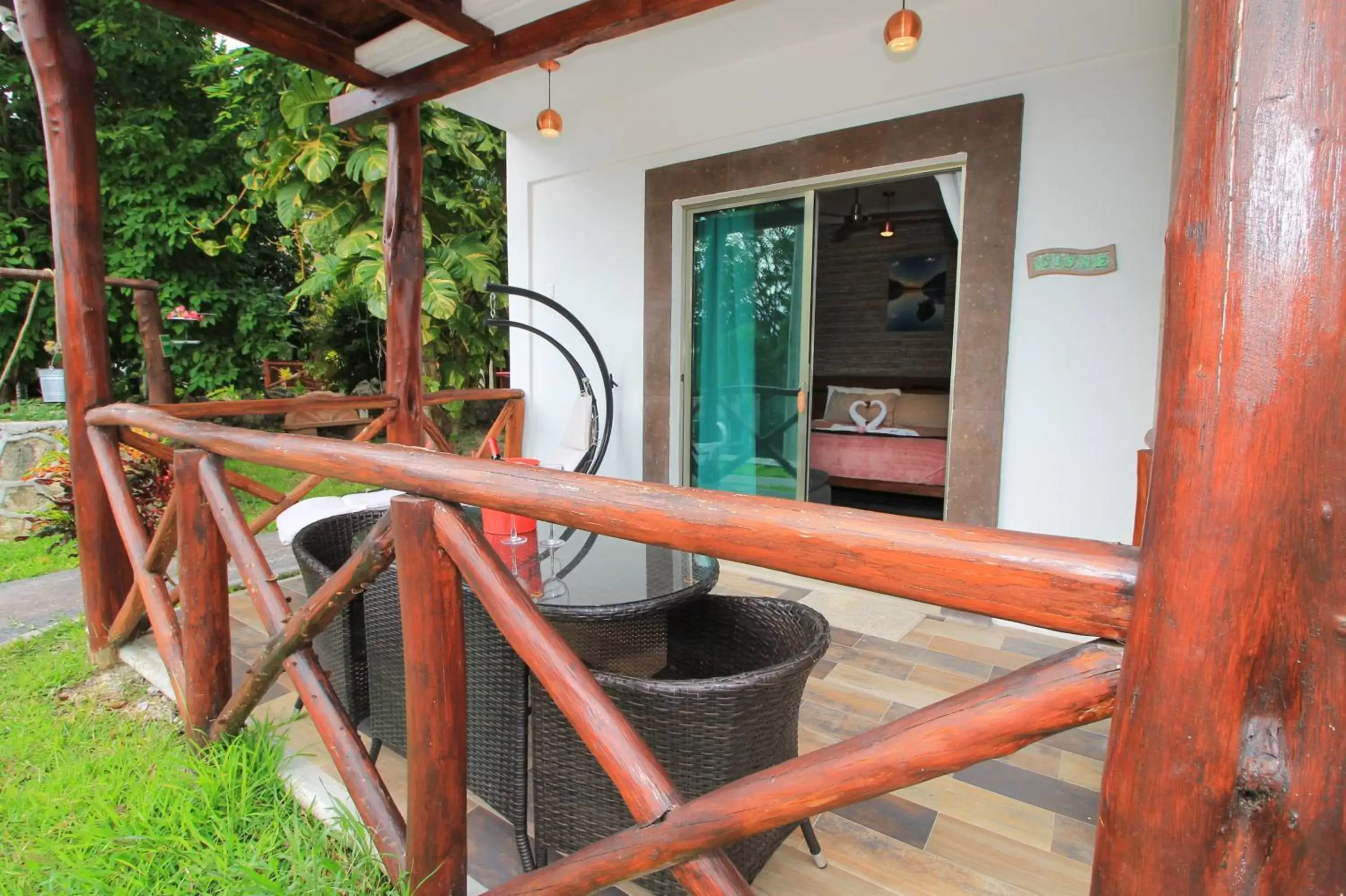 Balcony/Terrace in Hotel Pancho Villas Bacalar Vista a Laguna