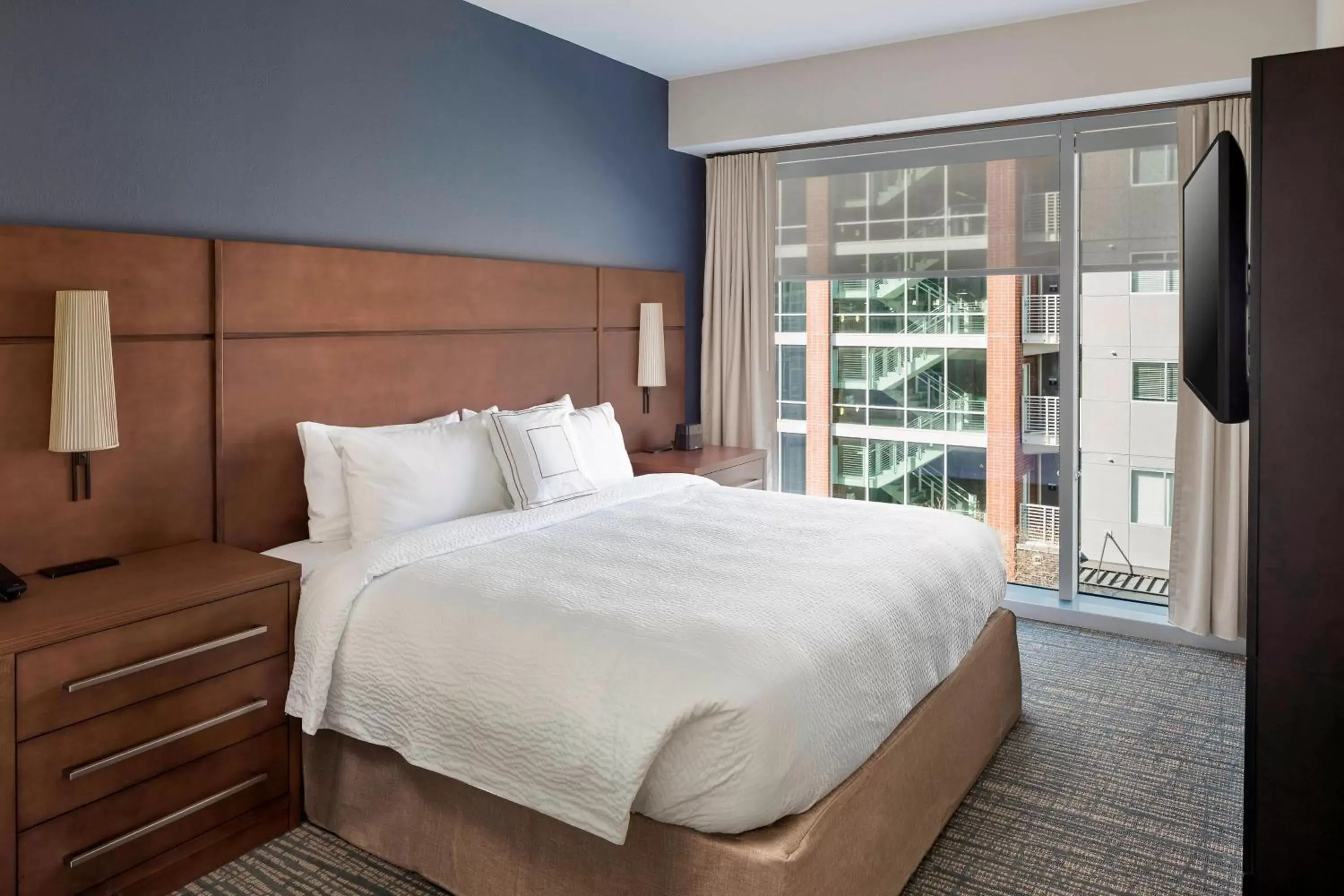 Bedroom, Bed in Residence Inn by Marriott Greenville Downtown