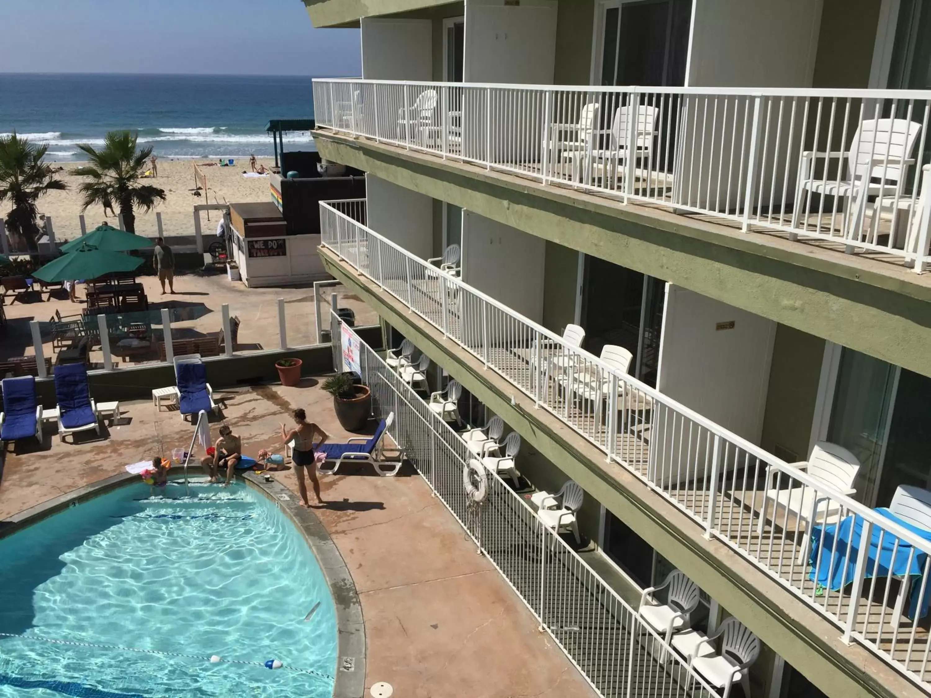 Pool view in Surfer Beach Hotel