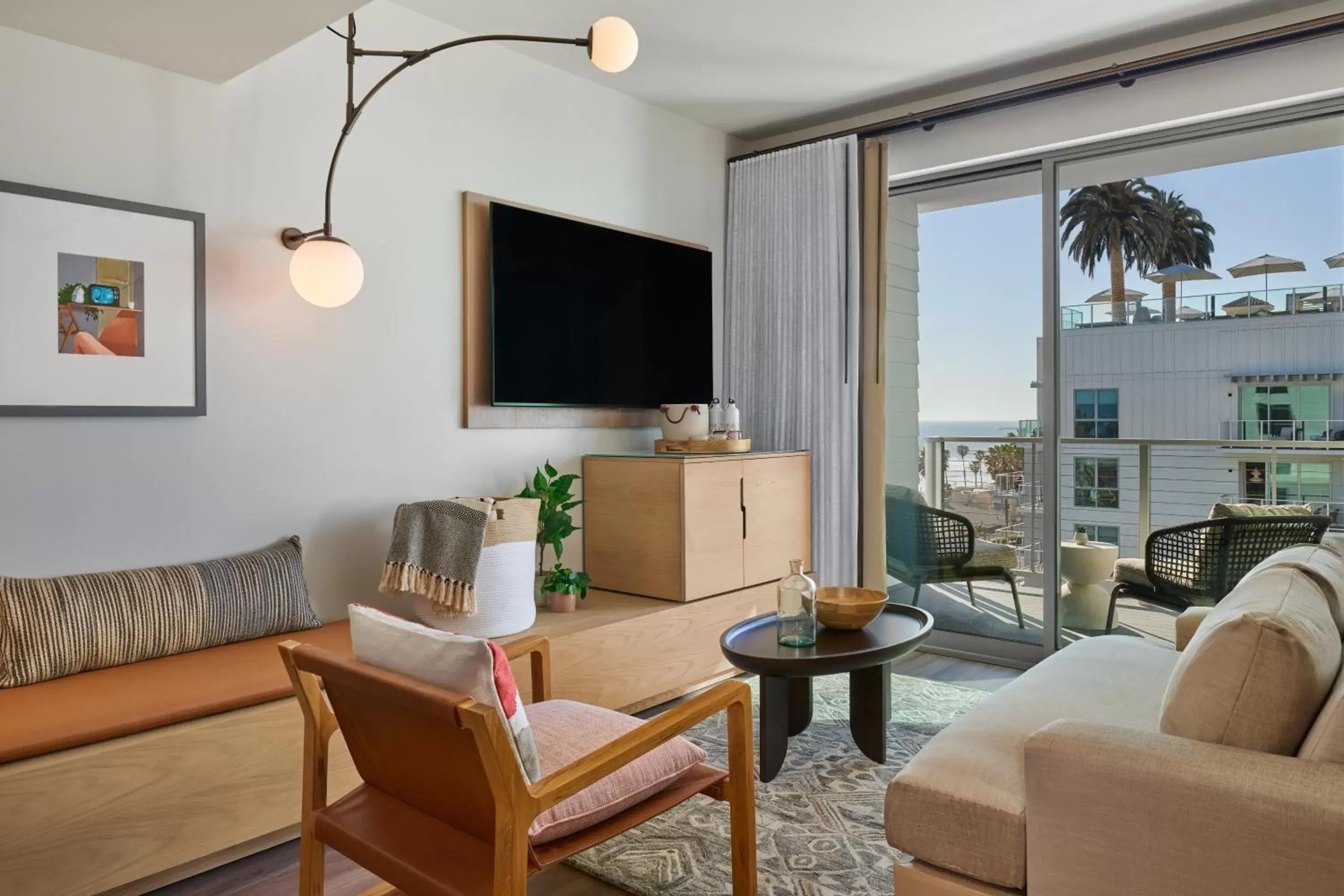 Living room, Seating Area in Mission Pacific Hotel, part of JdV by Hyatt