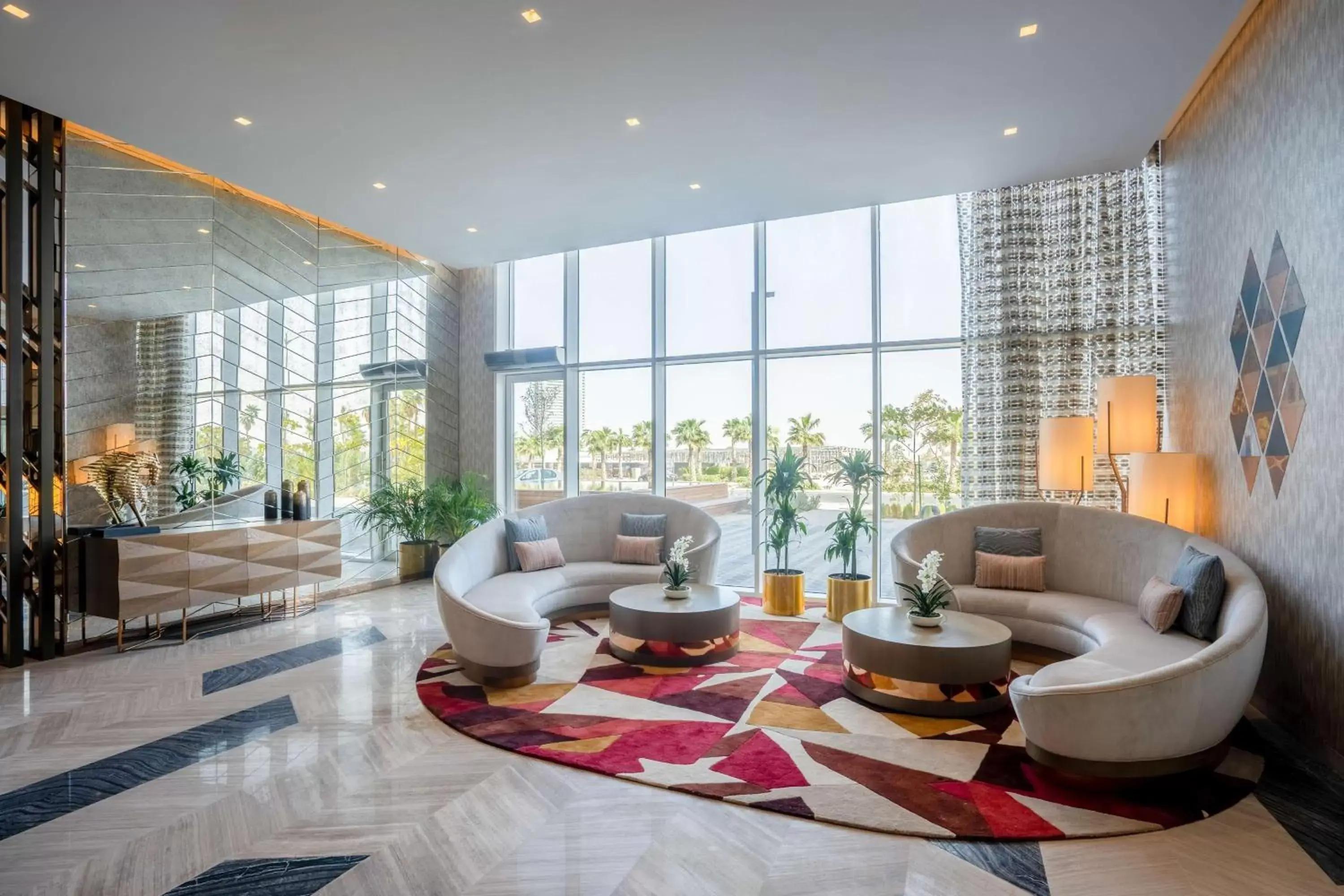Lobby or reception in Radisson Dubai Damac Hills
