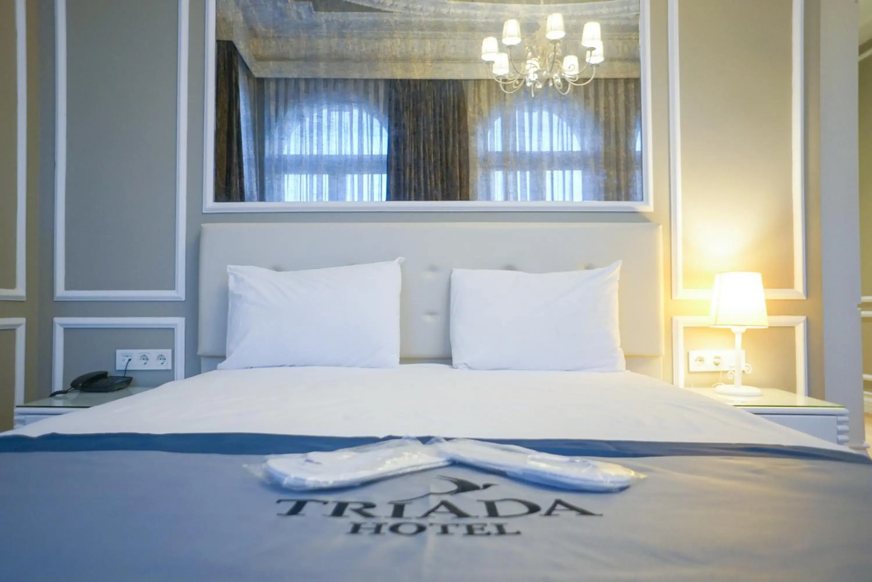 Bed in Triada Hotel Taksim