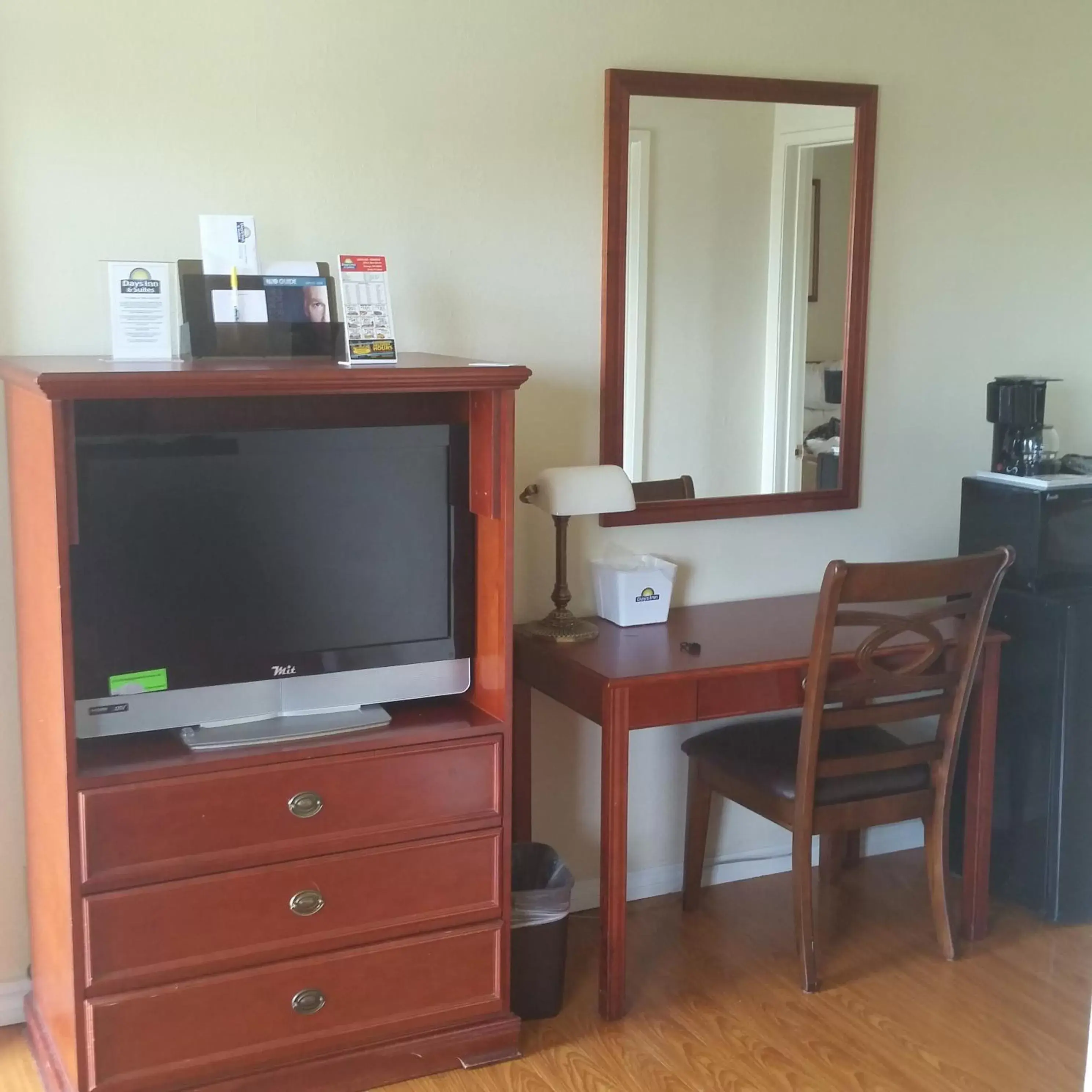 Decorative detail, TV/Entertainment Center in Days Inn by Wyndham Orange Anaheim