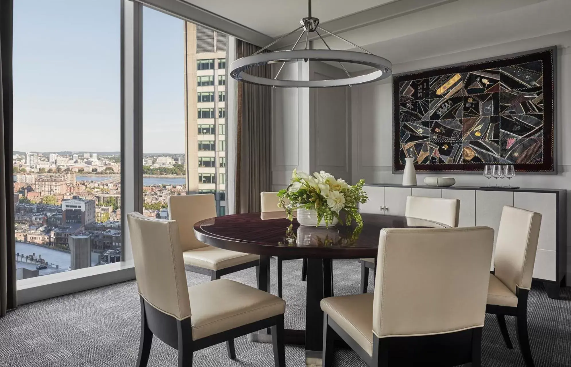 Dining area in Four Seasons Hotel One Dalton Street, Boston