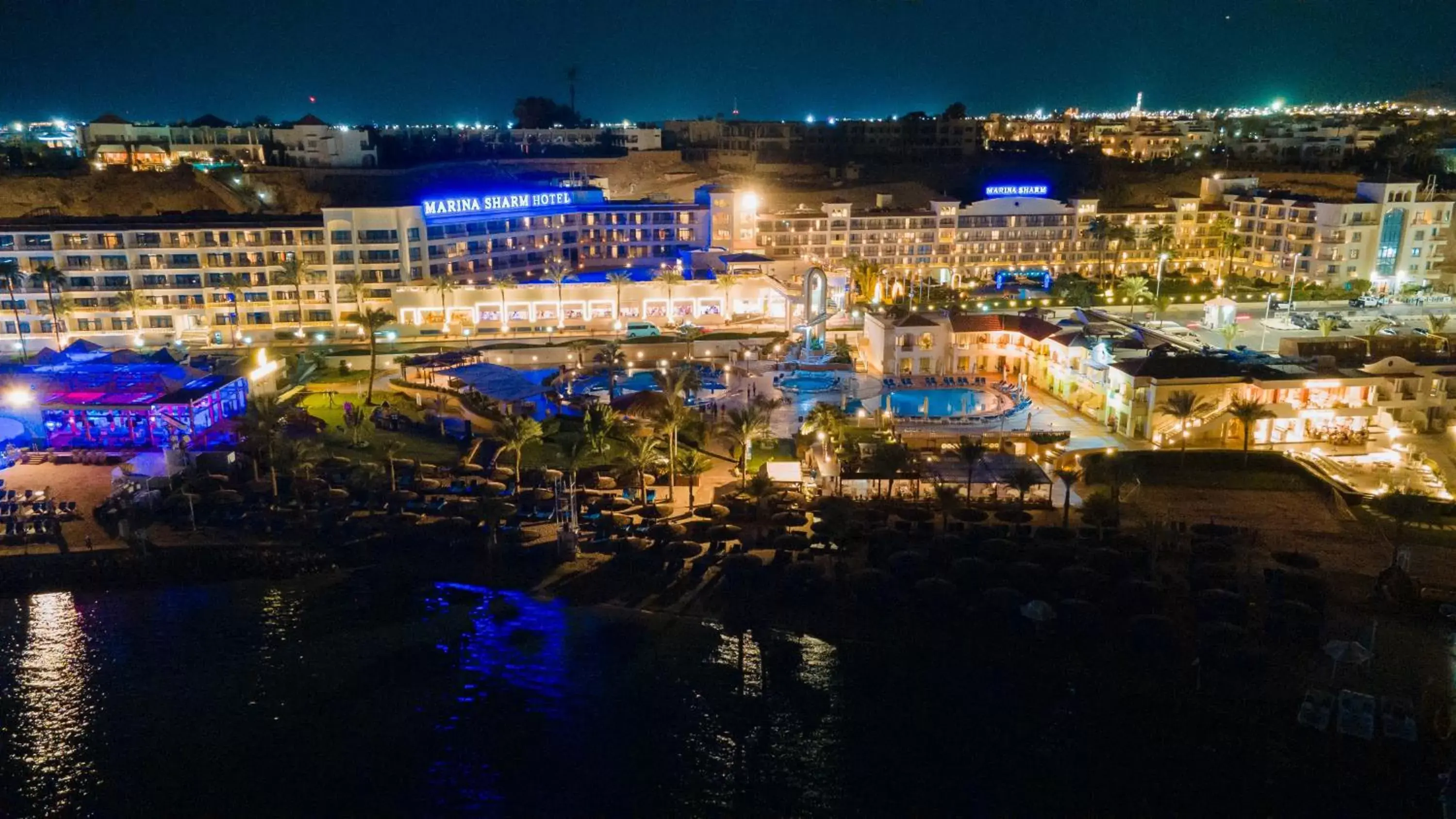 Night, Bird's-eye View in Marina Sharm Hotel