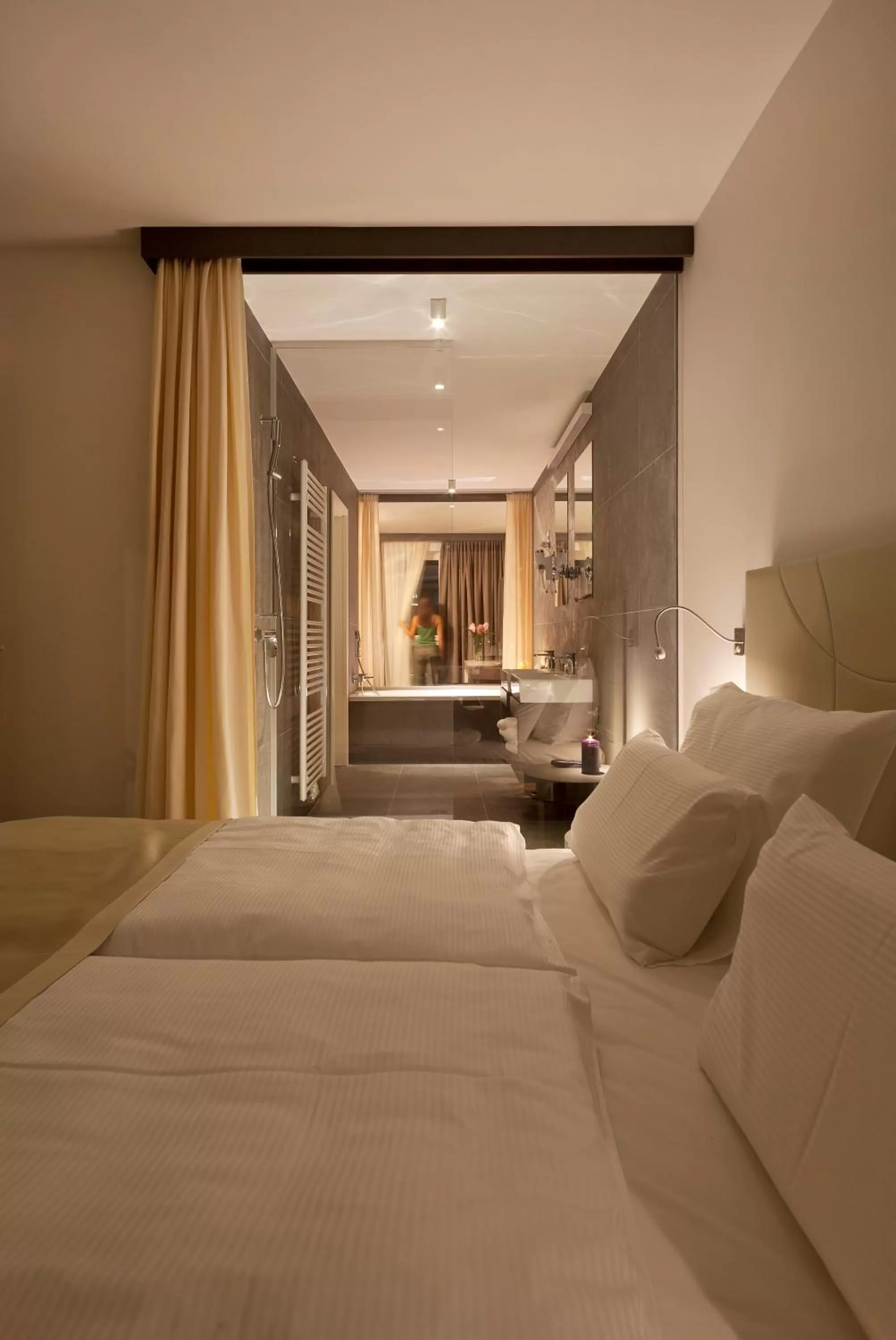 Bathroom, Bed in Hotel City Maribor