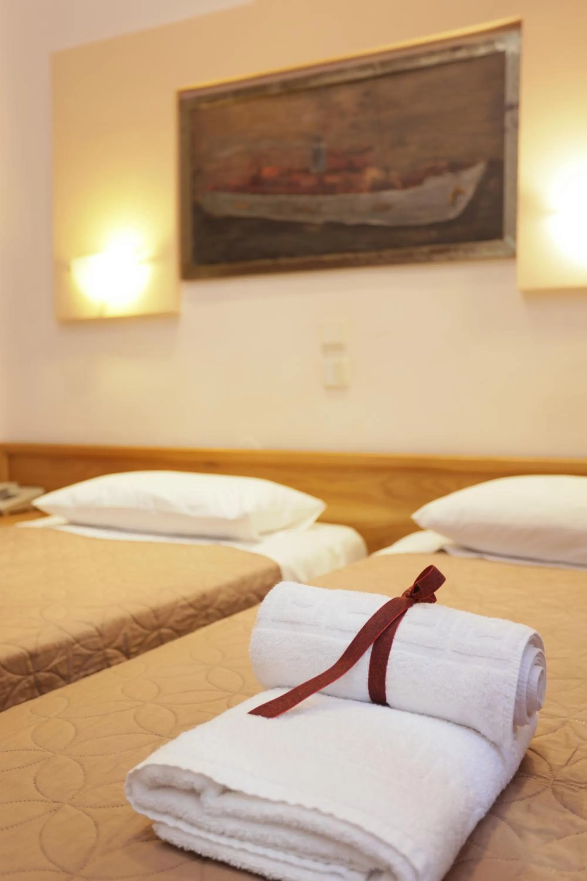 Decorative detail, Bed in Aegeon Hotel