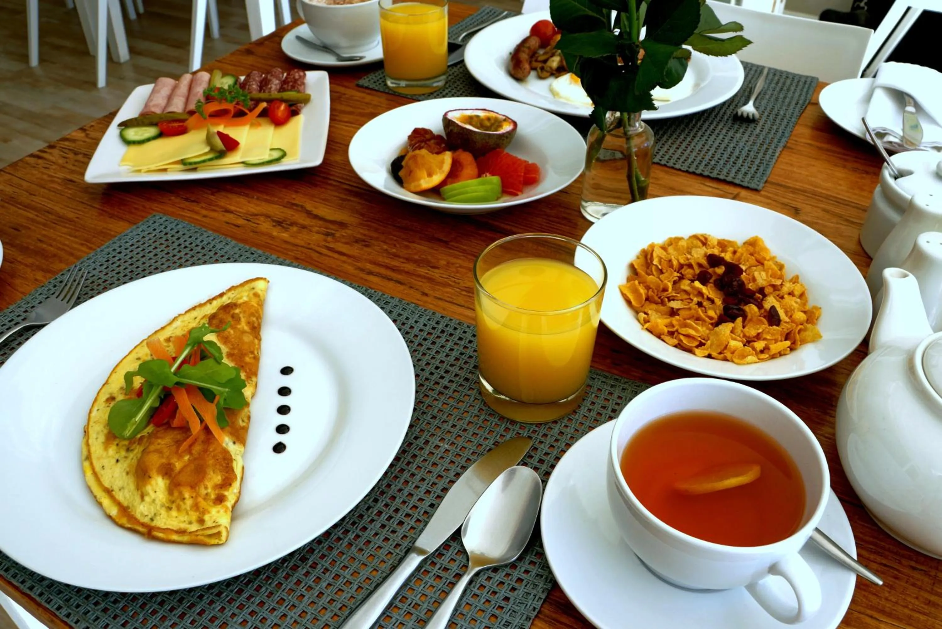 Continental breakfast in Wild Olive Guest House & Villa