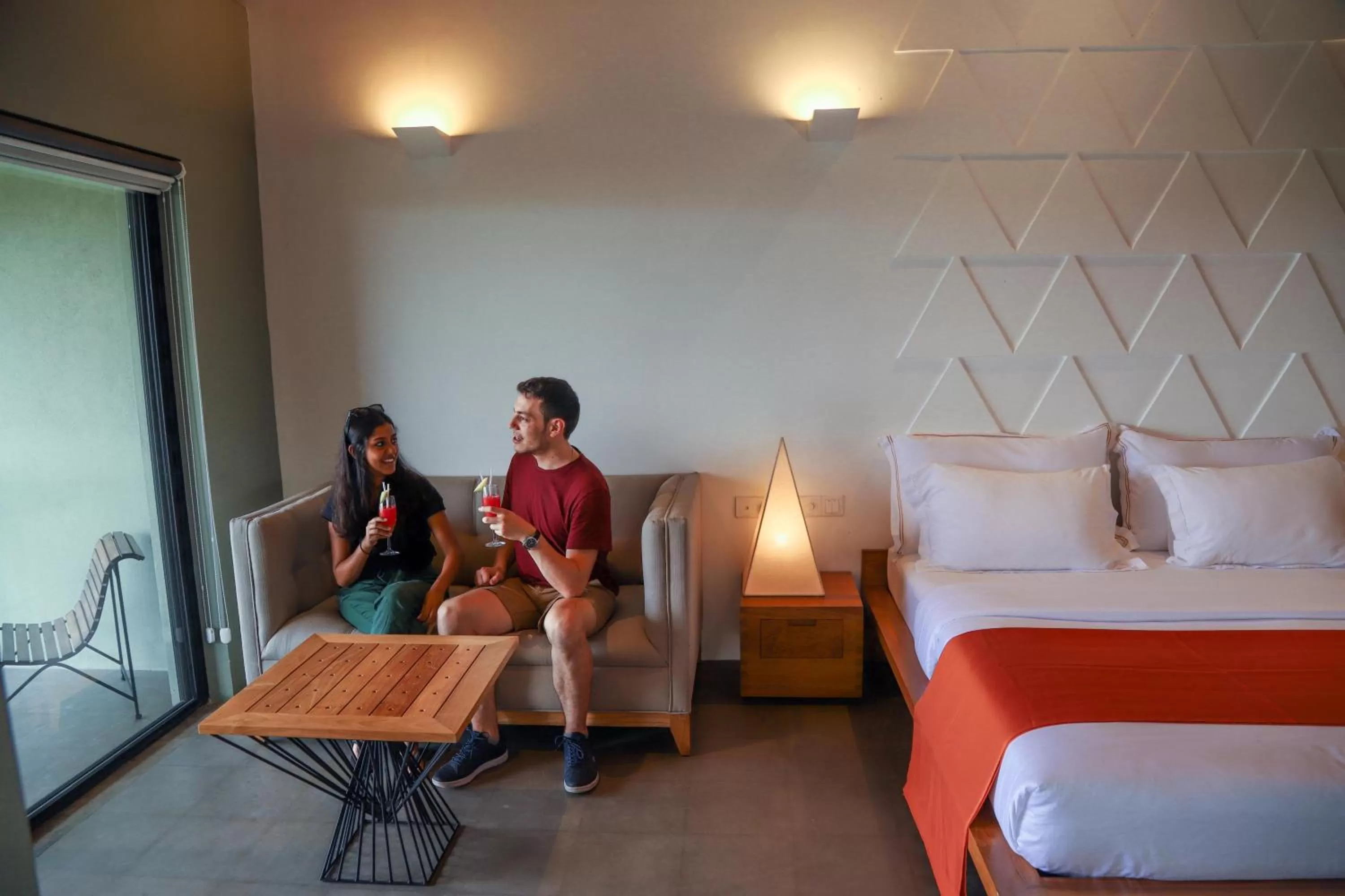 People, Bed in Giritale Hotel