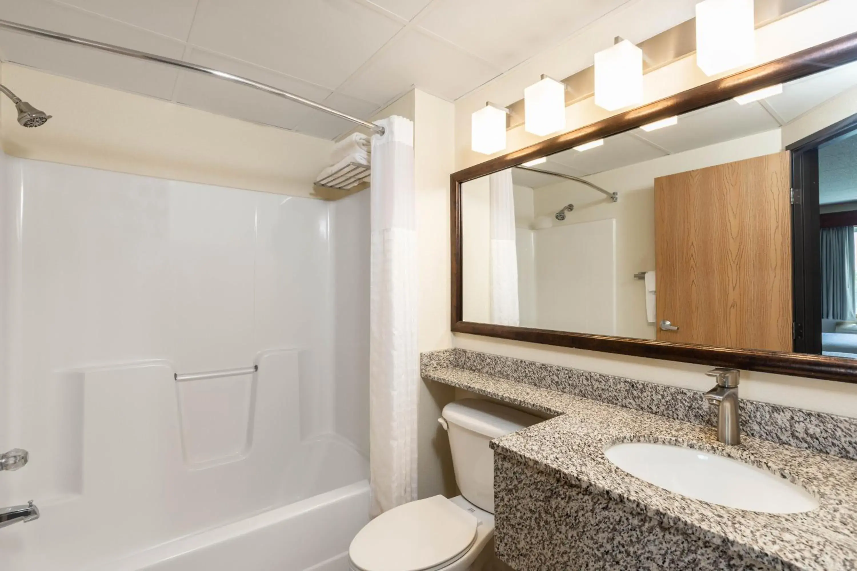 Shower, Bathroom in SureStay Plus Hotel by Best Western Litchfield