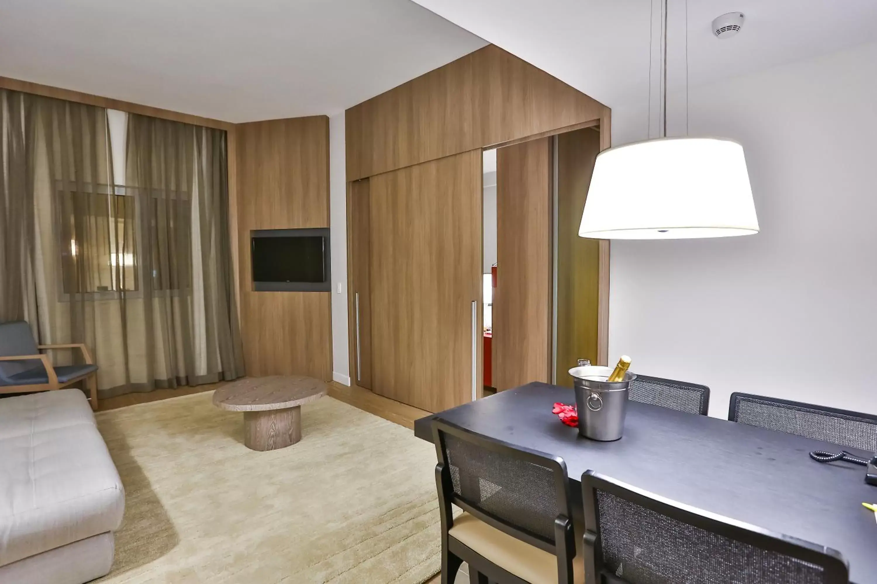 Seating area, TV/Entertainment Center in Hilton Garden Inn Santo Andre