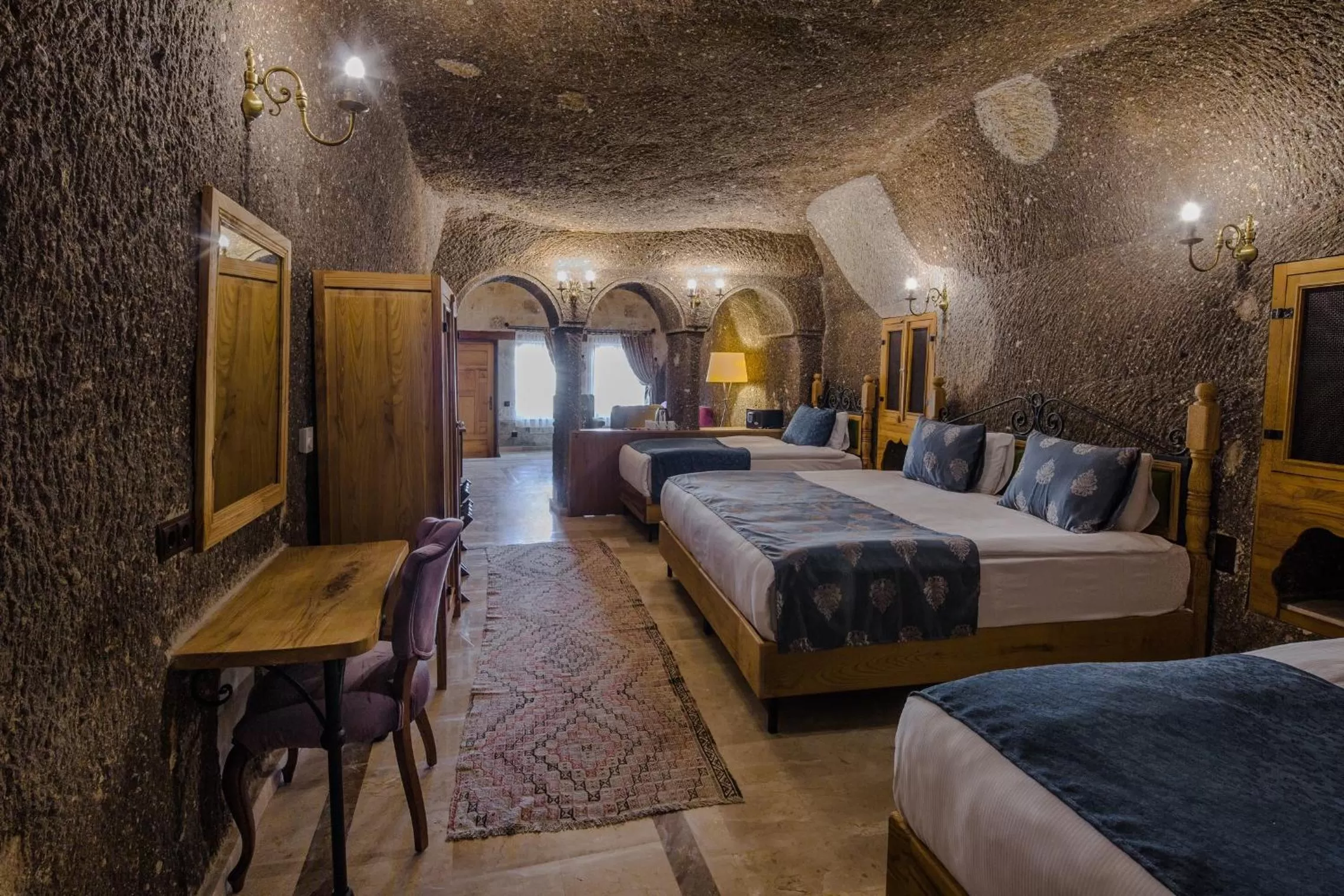 Bed in Lunar Cappadocia Hotel