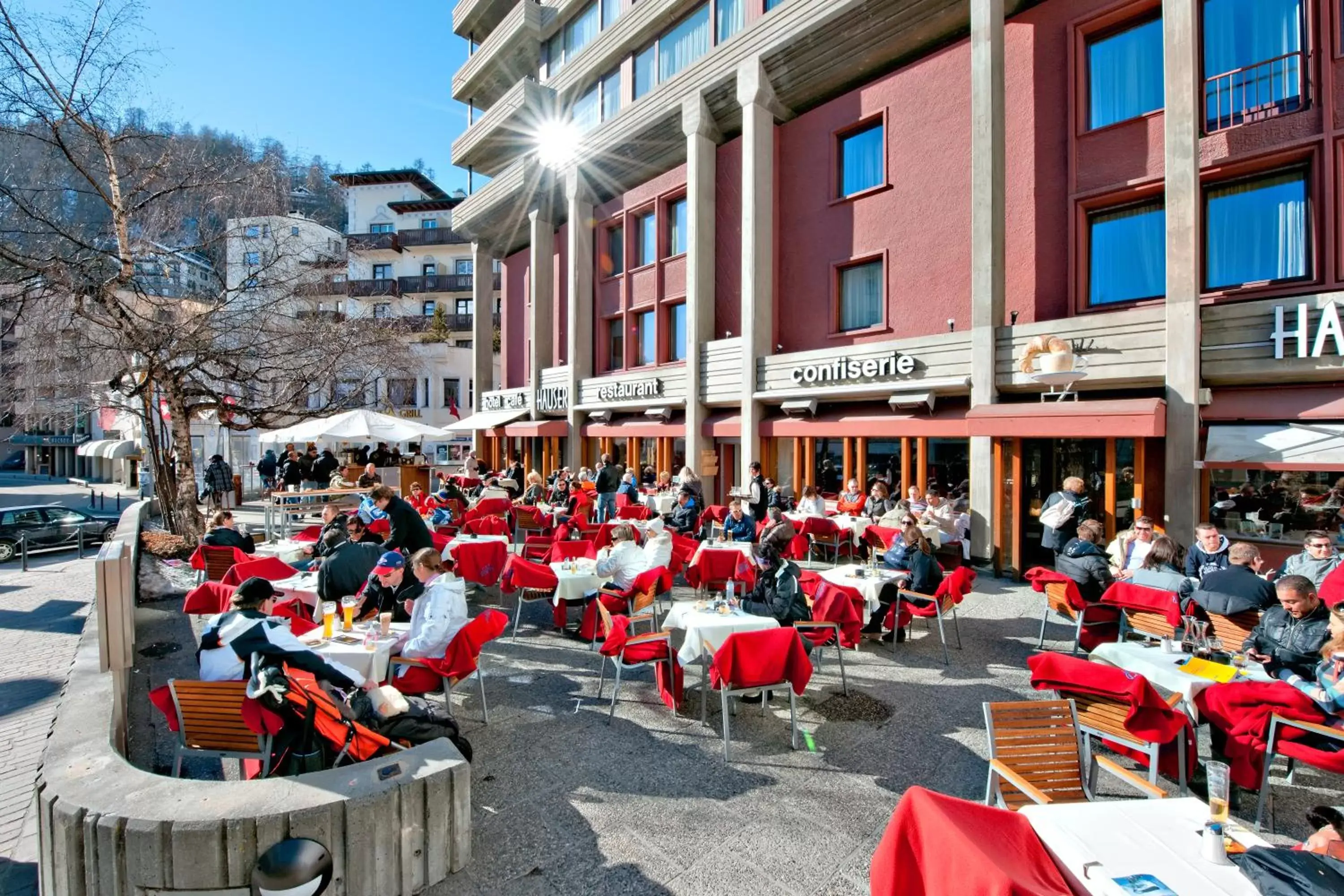 Balcony/Terrace in Hauser Hotel St. Moritz