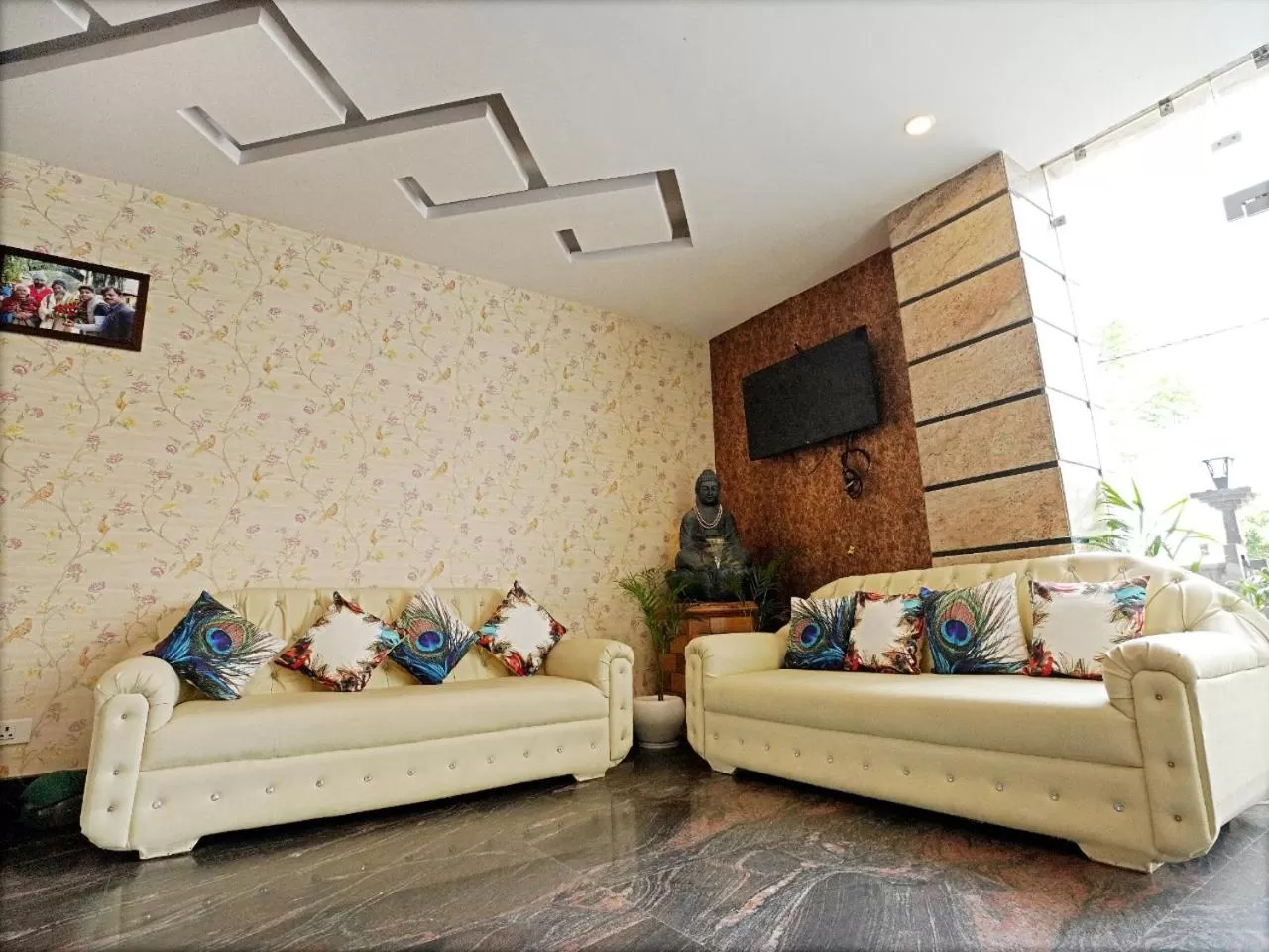 Seating area in Indira Nikunj Rubystone Exotic