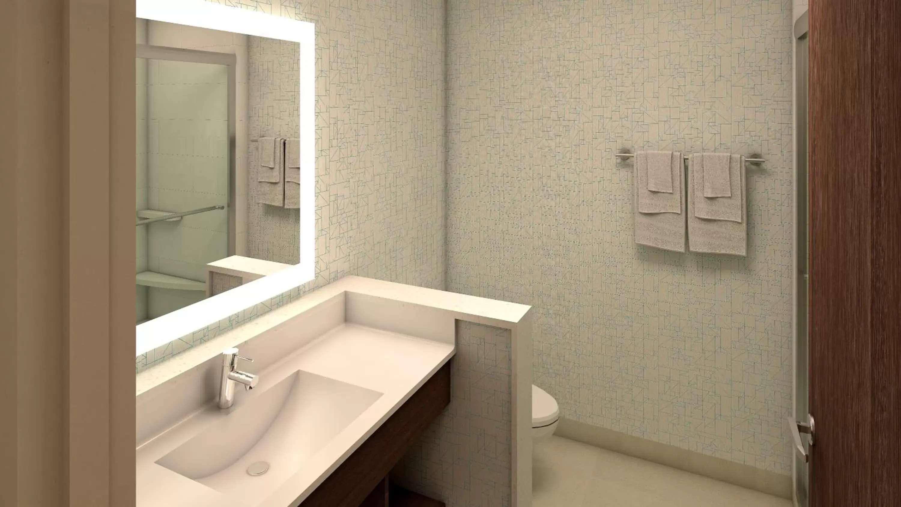 Bedroom, Bathroom in Holiday Inn Express & Suites - Houston IAH - Beltway 8, an IHG Hotel