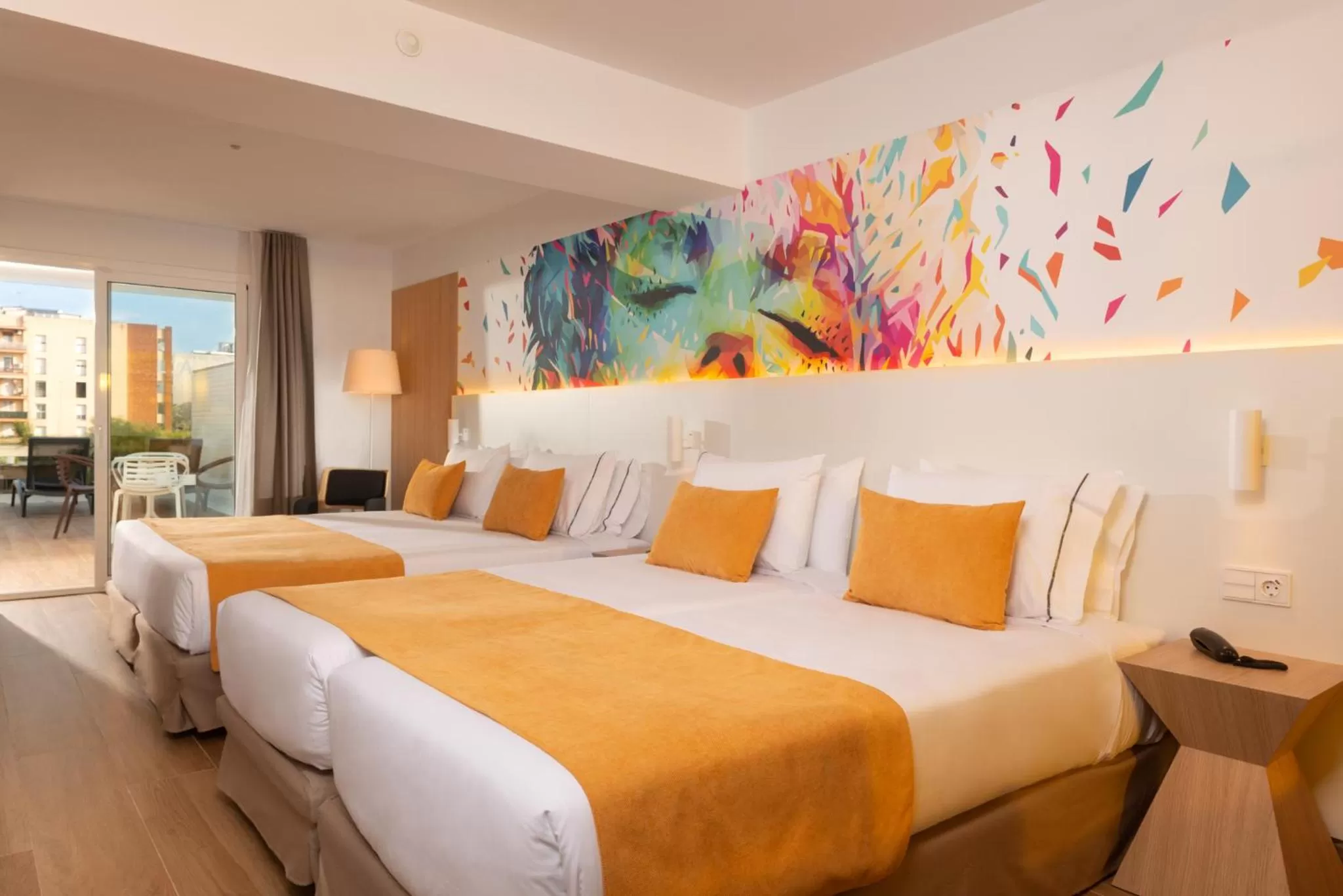 Family Room with Pool View (3 Adults + 1 Child) in L'Azure Hotel 4* Sup