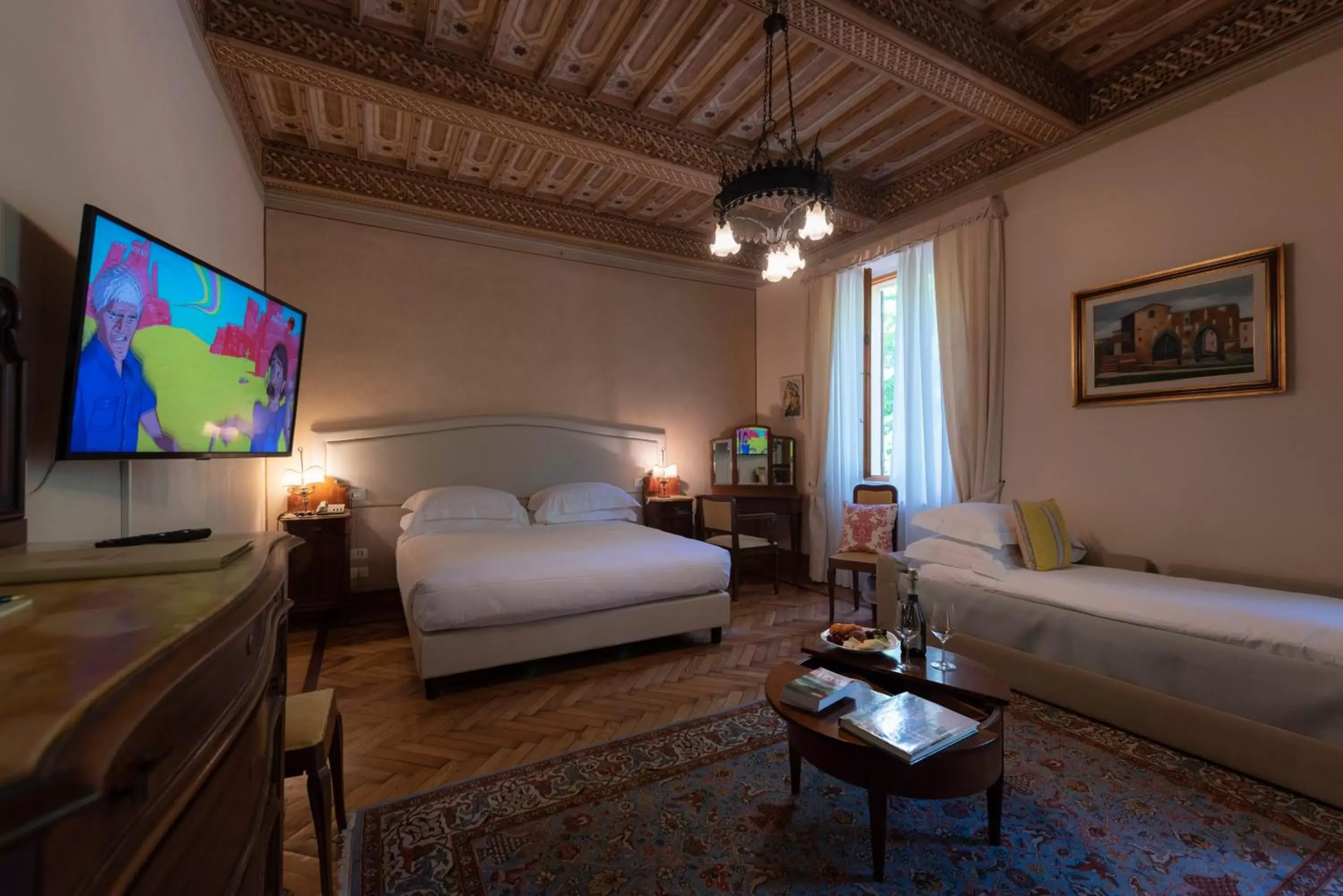 Deluxe Double Room with Extra Bed in Villa Scacciapensieri Boutique Hotel