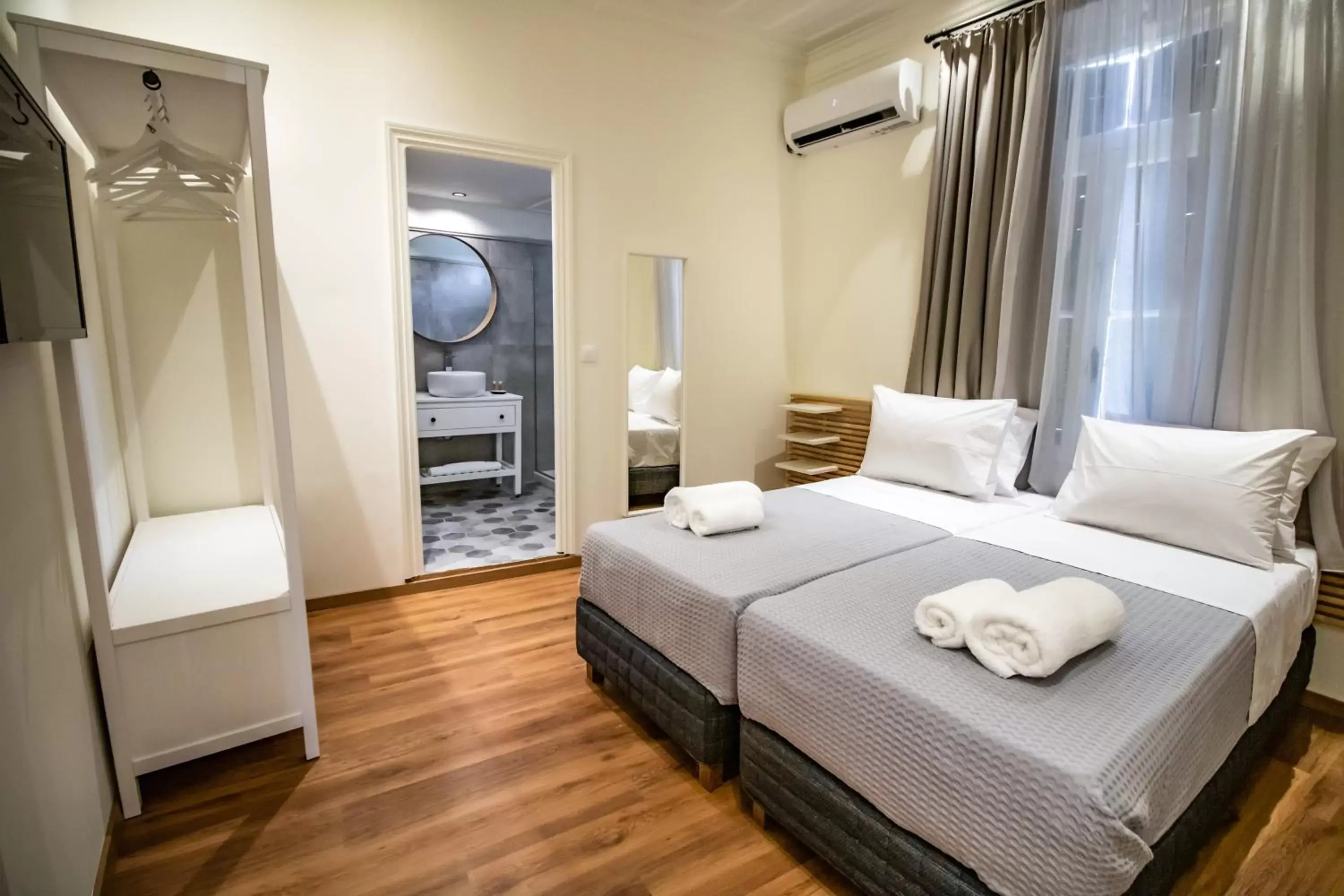 Bed in Levkosh Apartments at Lefkada's Heart