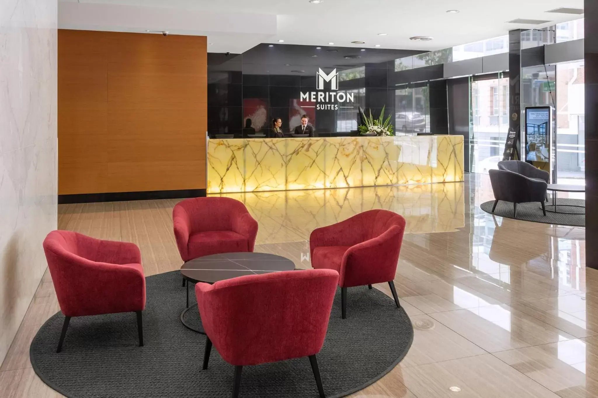 Lobby or reception, Lobby/Reception in Meriton Suites Adelaide Street, Brisbane