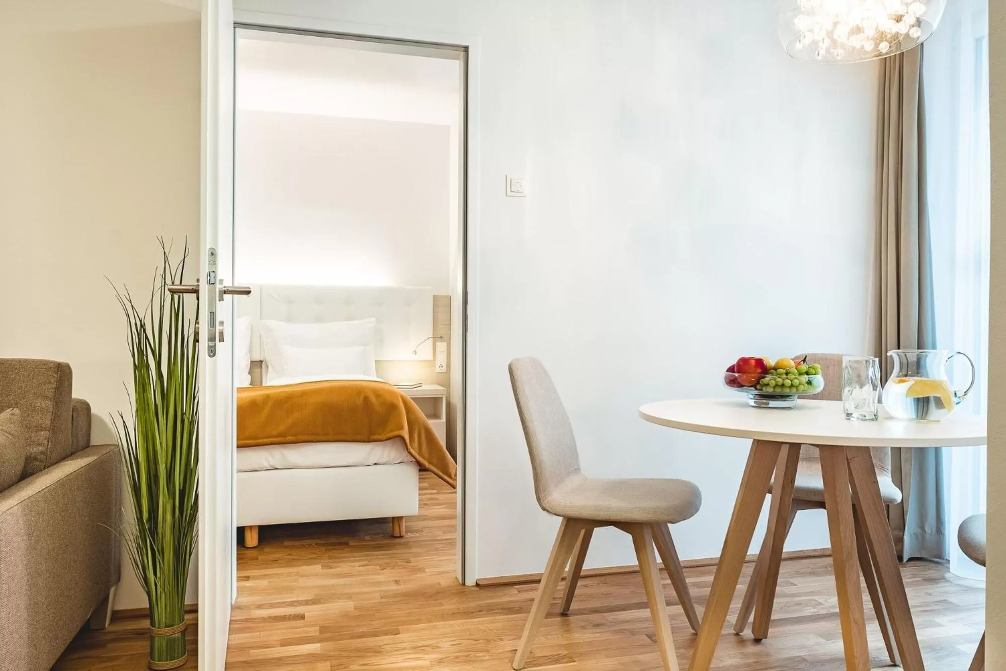 Living room, Bed in Oliver Apartments | contactless check-in