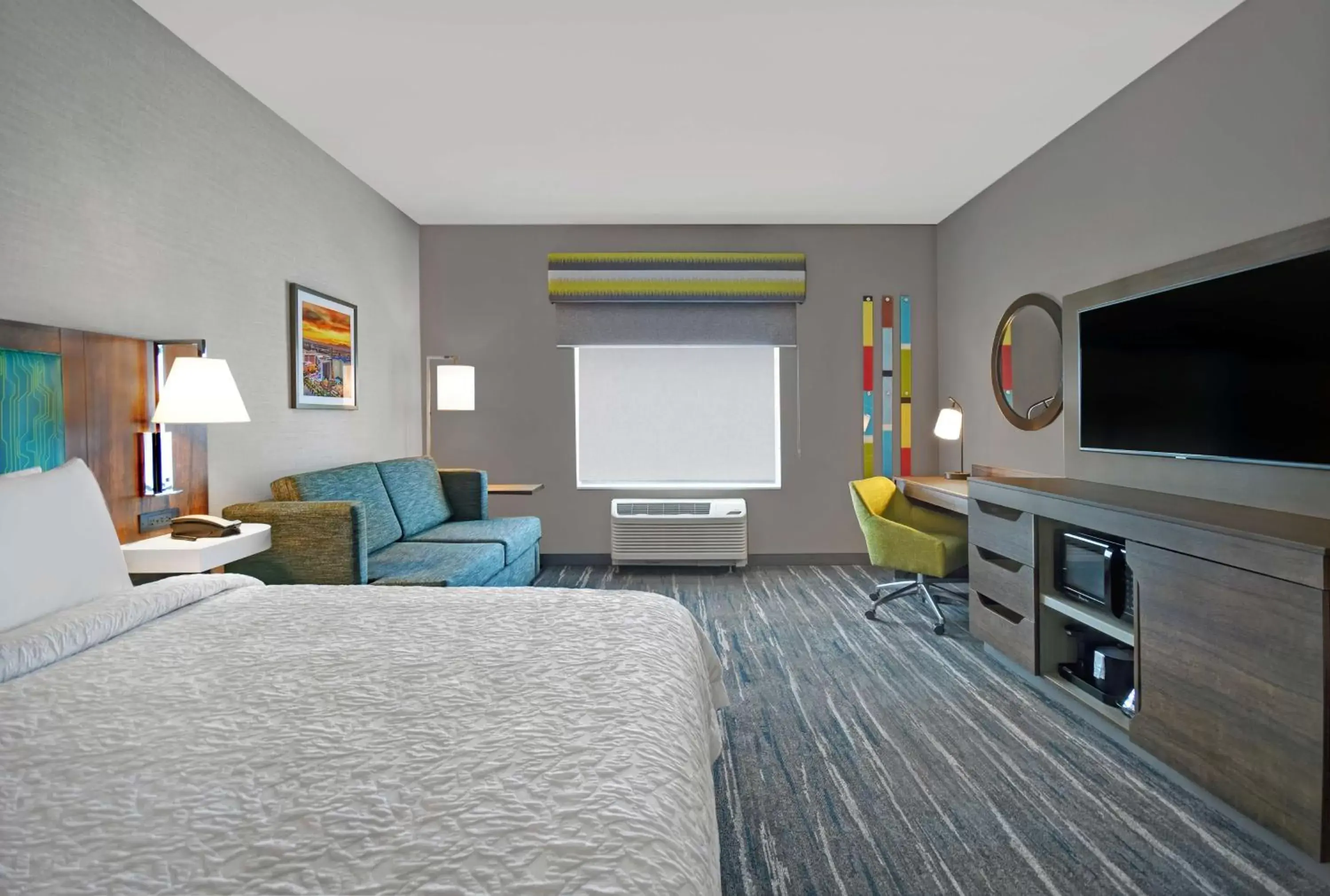 Bedroom, TV/Entertainment Center in Hampton Inn Las Vegas Strip South, NV 89123