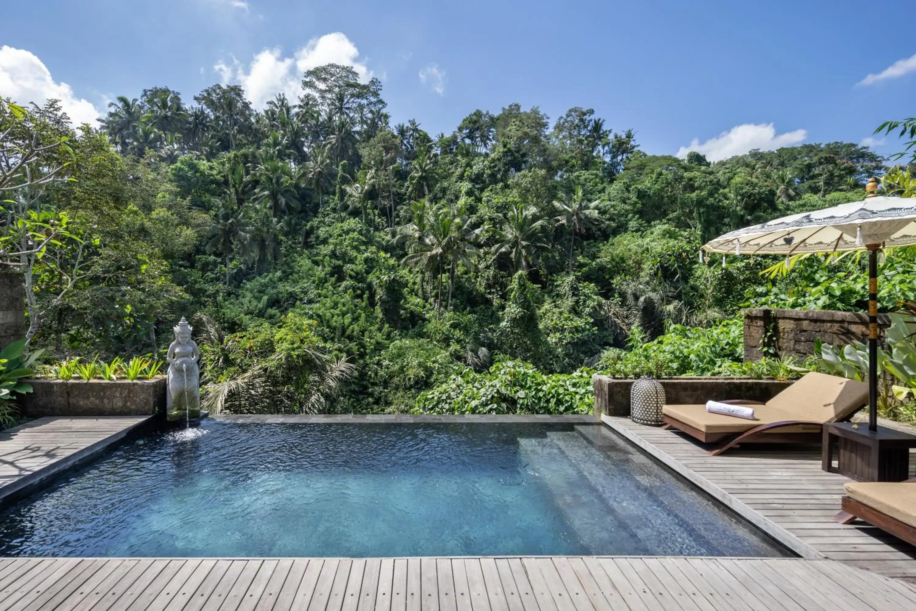 Balcony/Terrace, Swimming Pool in The Kayon Valley Resort