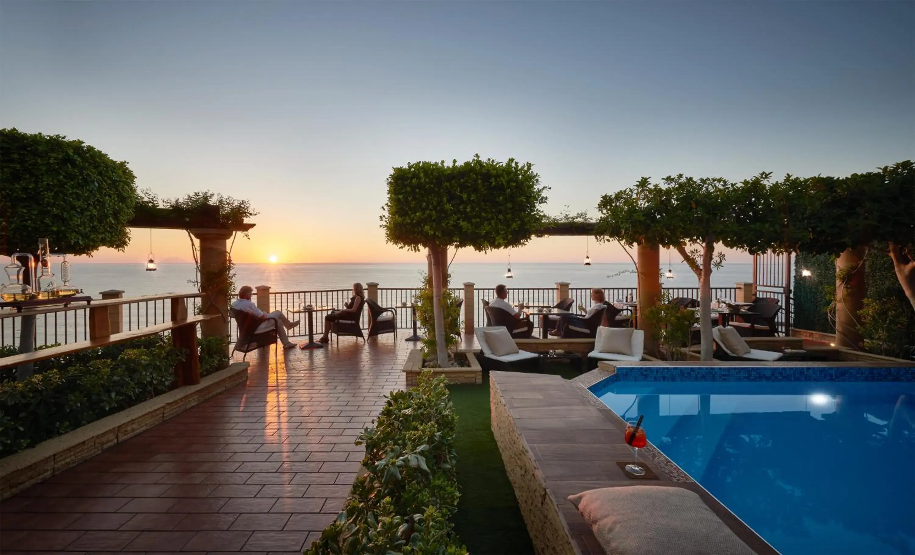 Balcony/Terrace, Swimming Pool in Hotel Rocca Della Sena