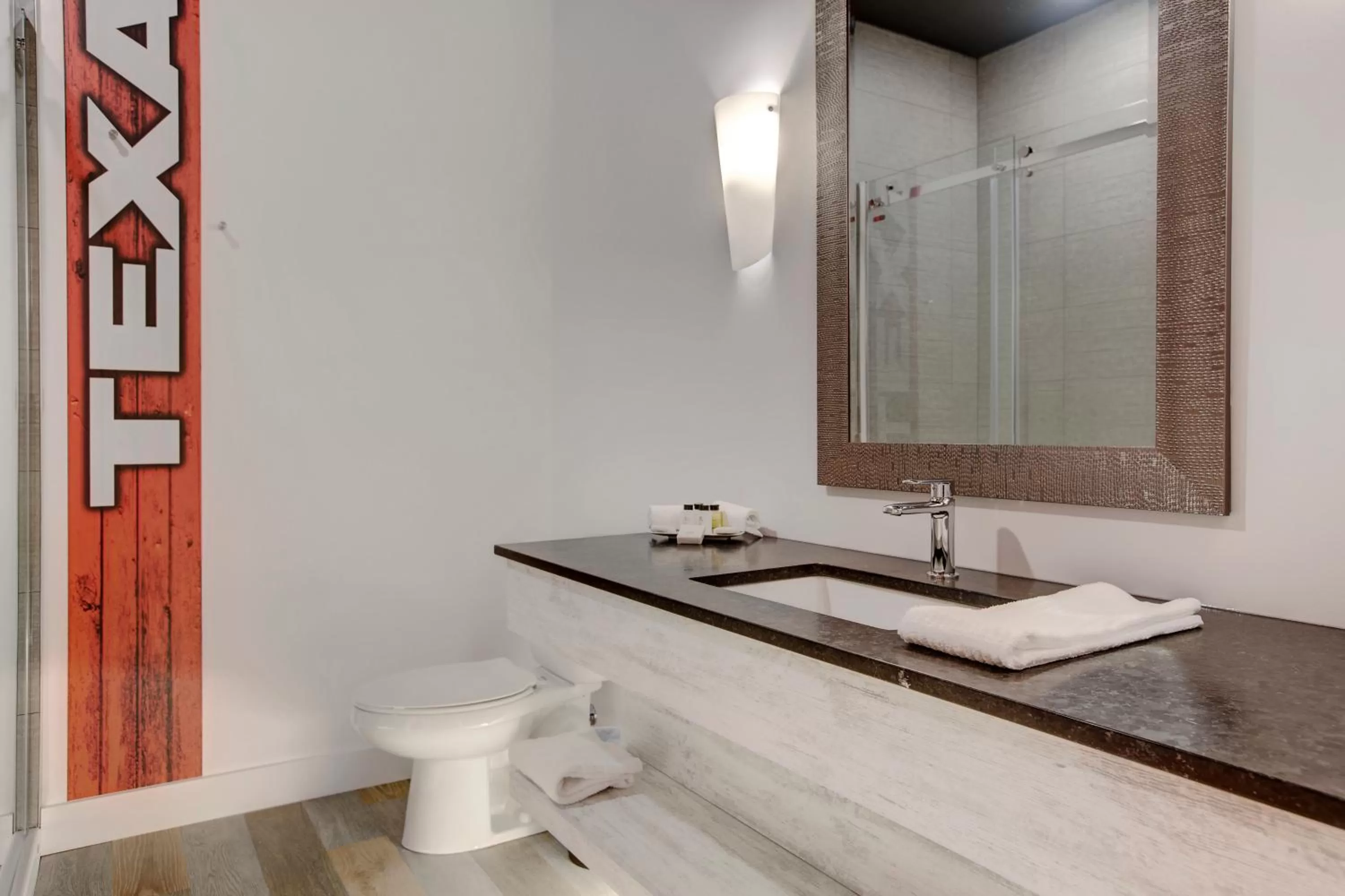 Toilet in Hotel Historique et Manoir Route 66