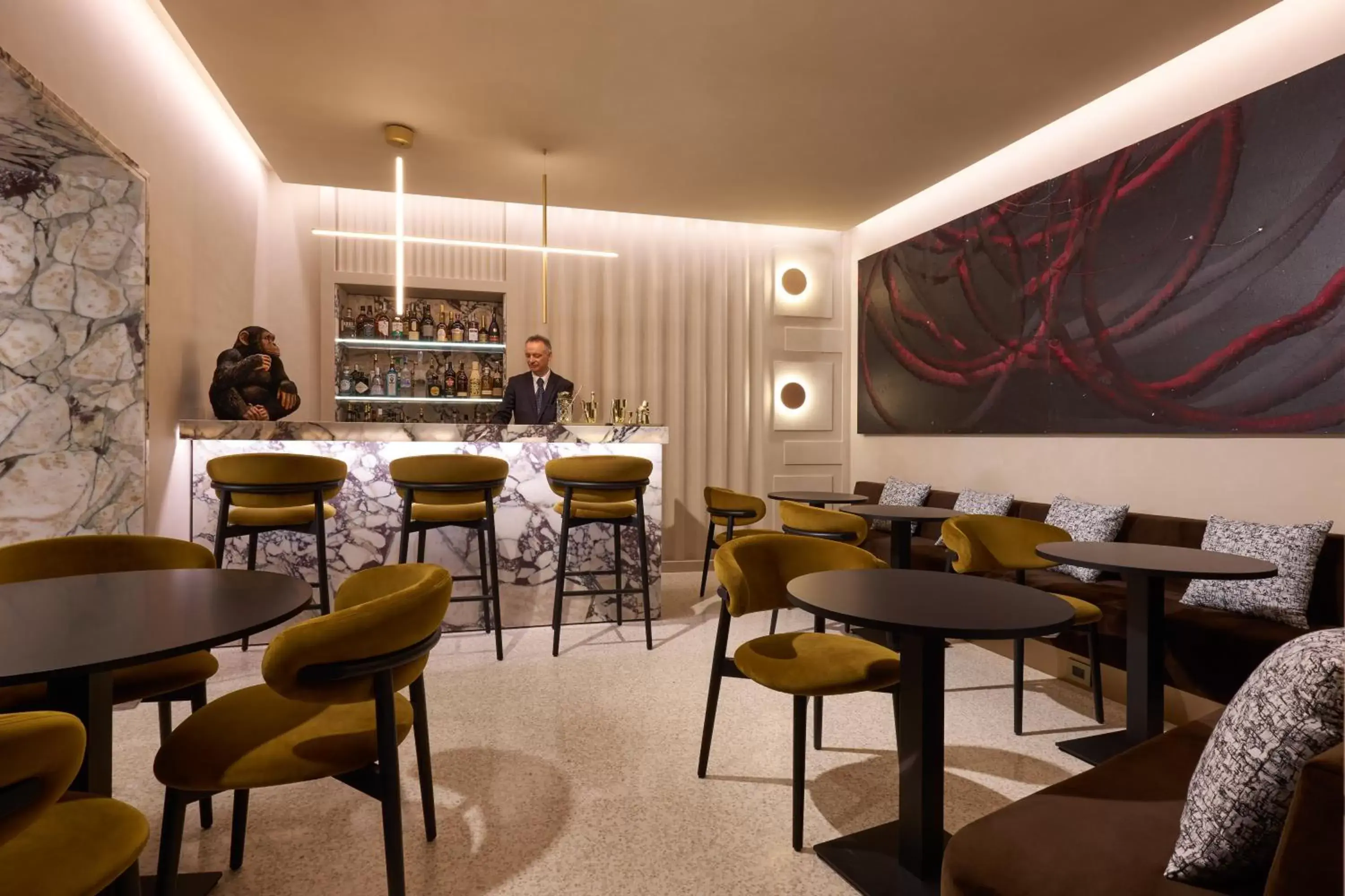 Lounge or bar, Restaurant/Places to Eat in Borghese Contemporary Hotel
