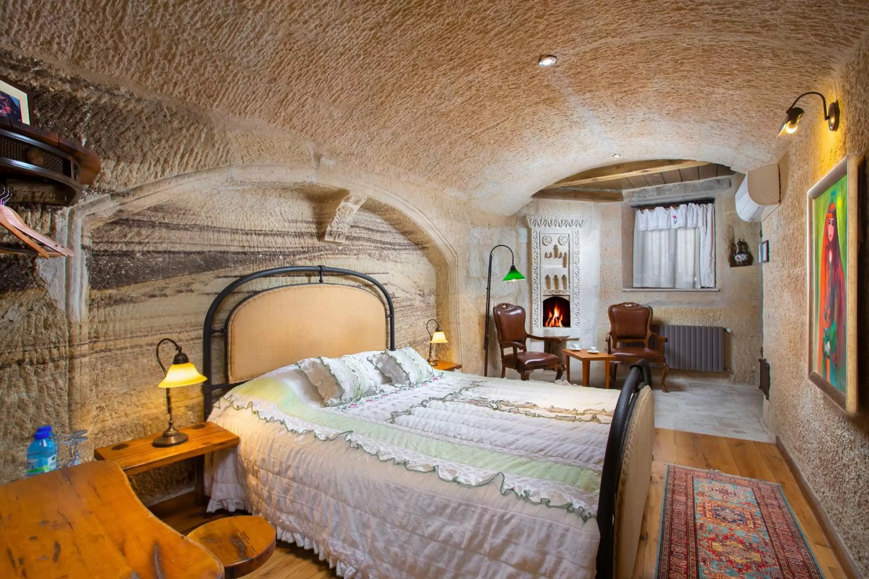 Bed in Terra Cave Hotel