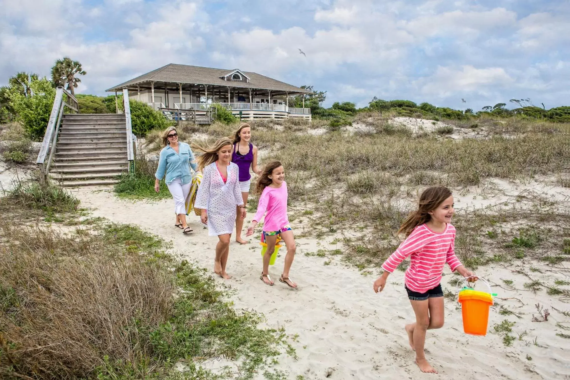 Beach, Family in Jekyll Island Club Resort