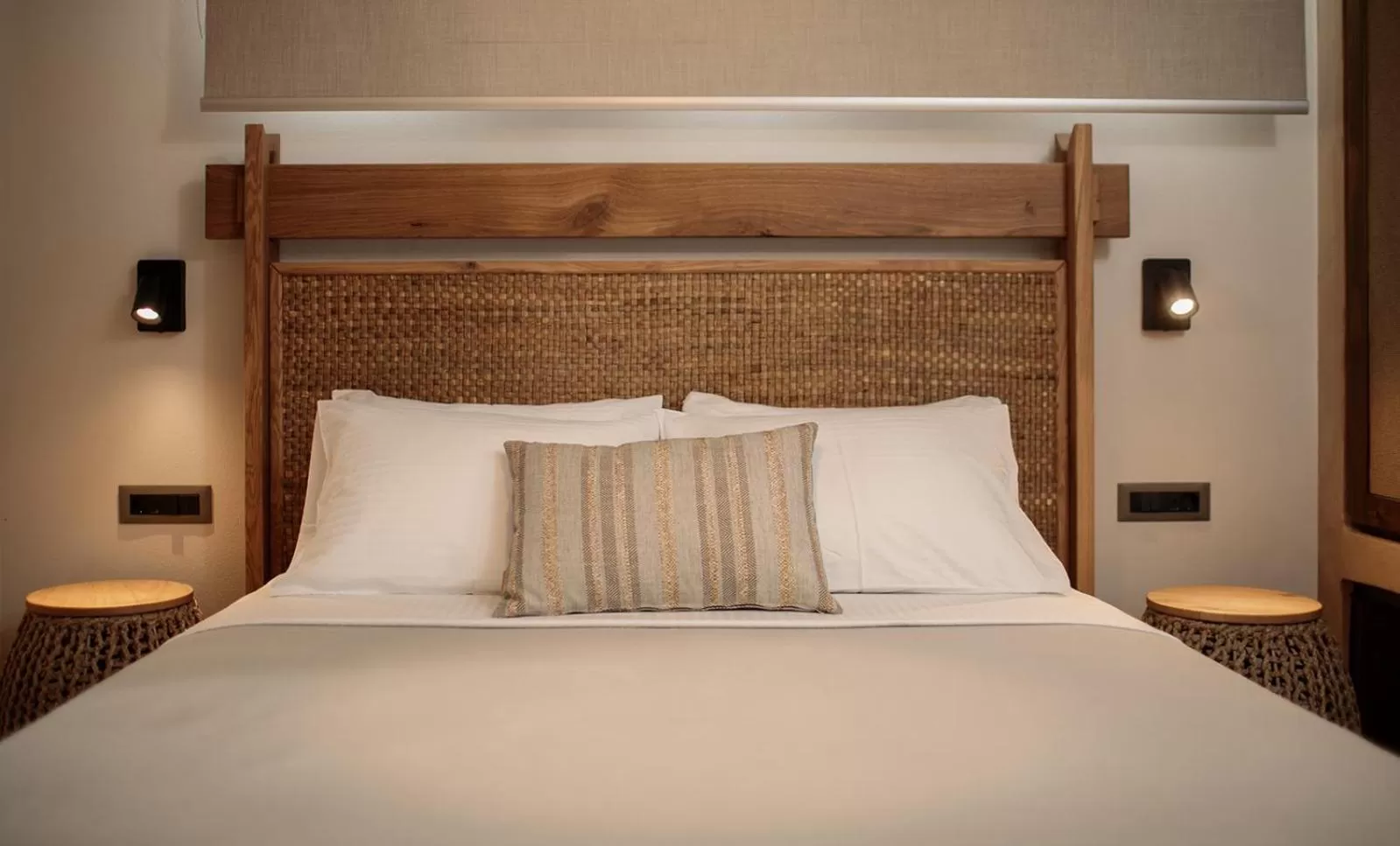 Bed in Makava Suites Naxos