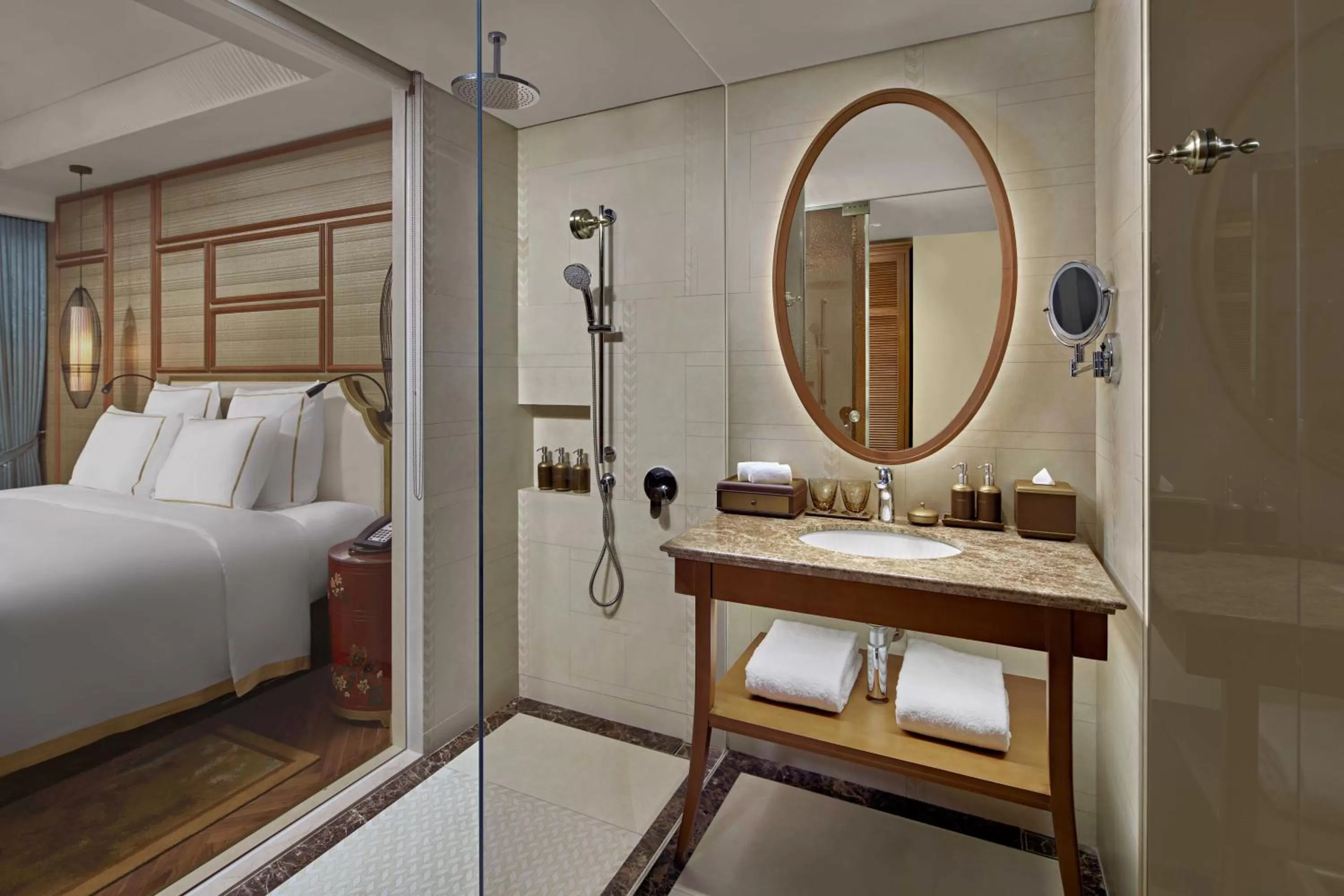 Bathroom, Bed in Grand Mercure Hanoi